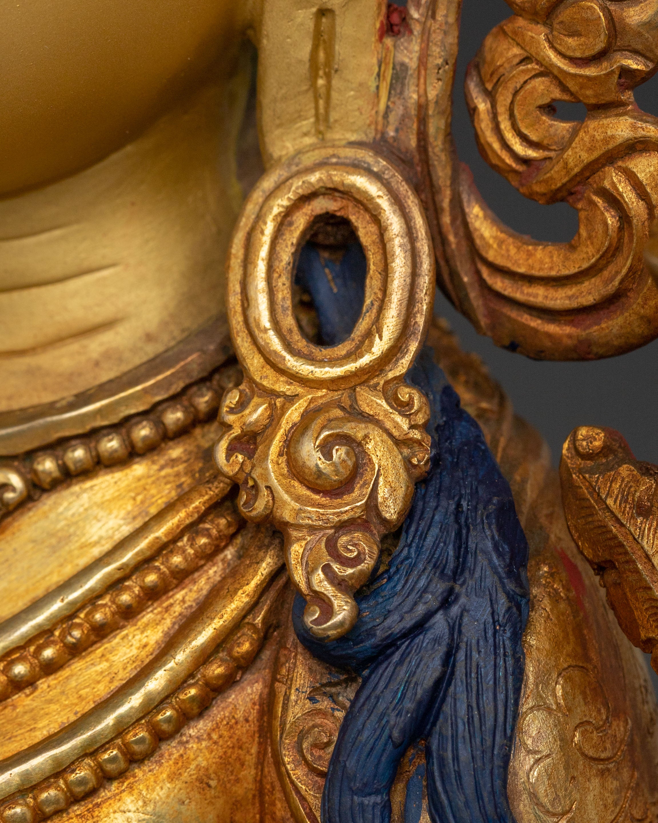 Green Tara Blessing Statue with 24K Gold Glided