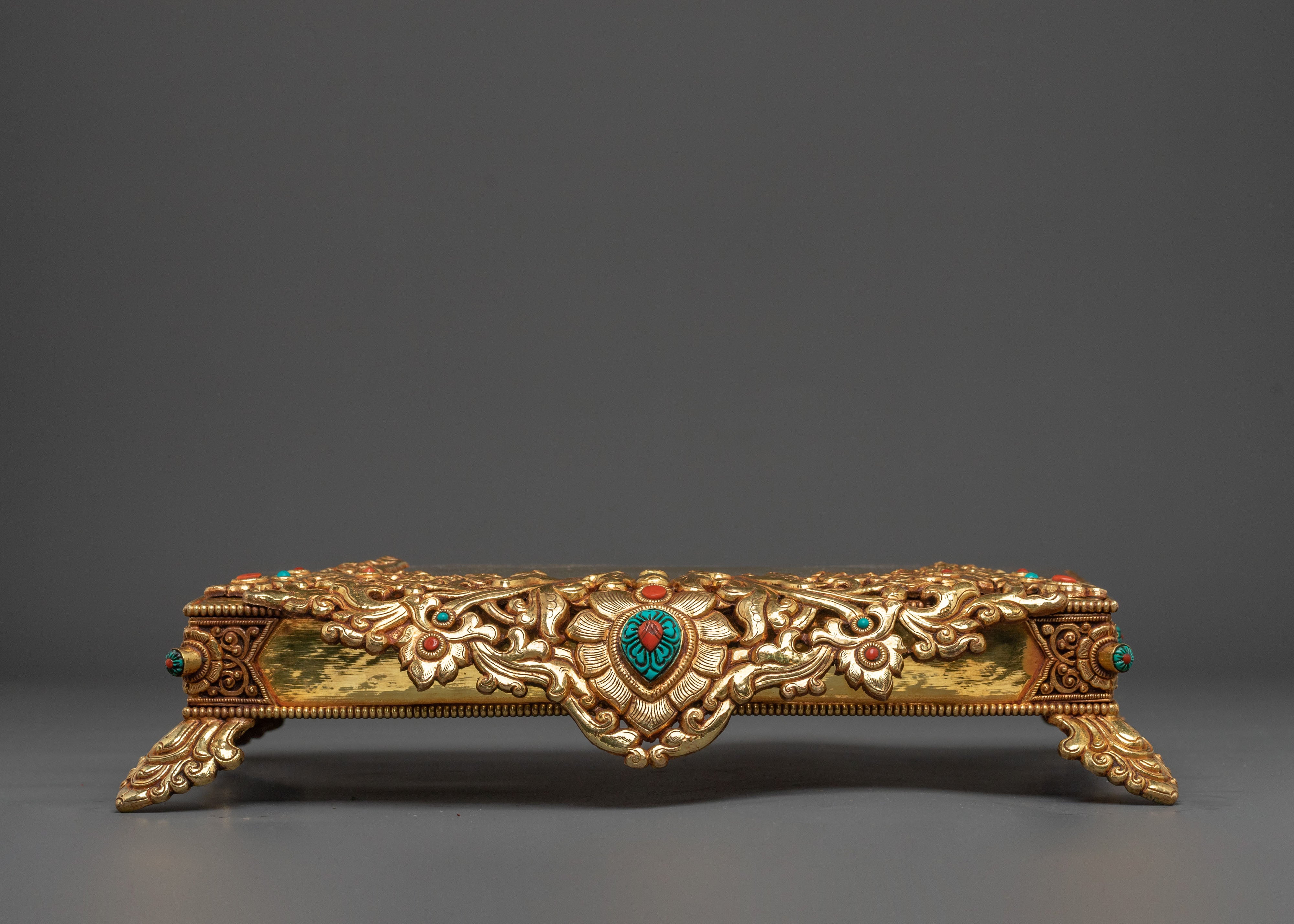 Exquisite 24K Gold Gilded Handcrafted Sacred Throne