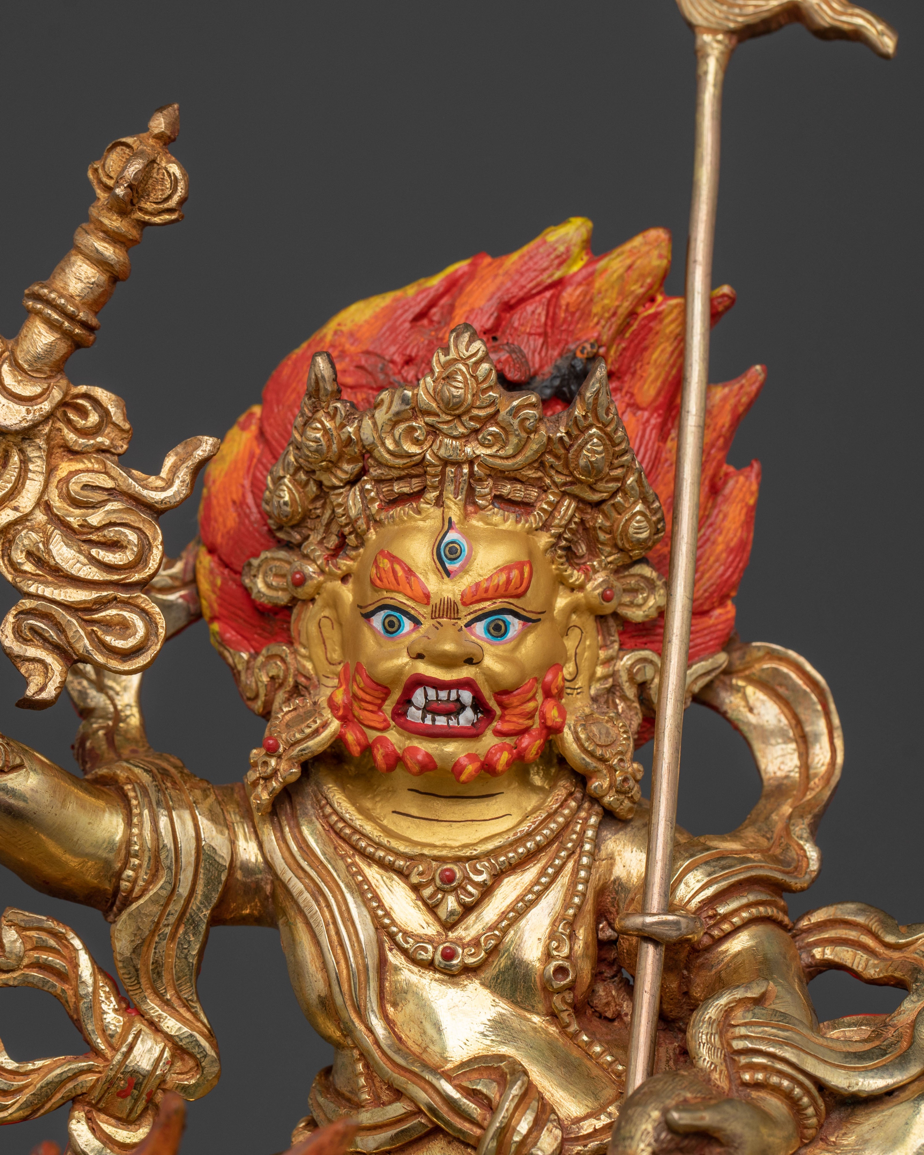 Sacred White Dzambhala Wealth Protector Statue