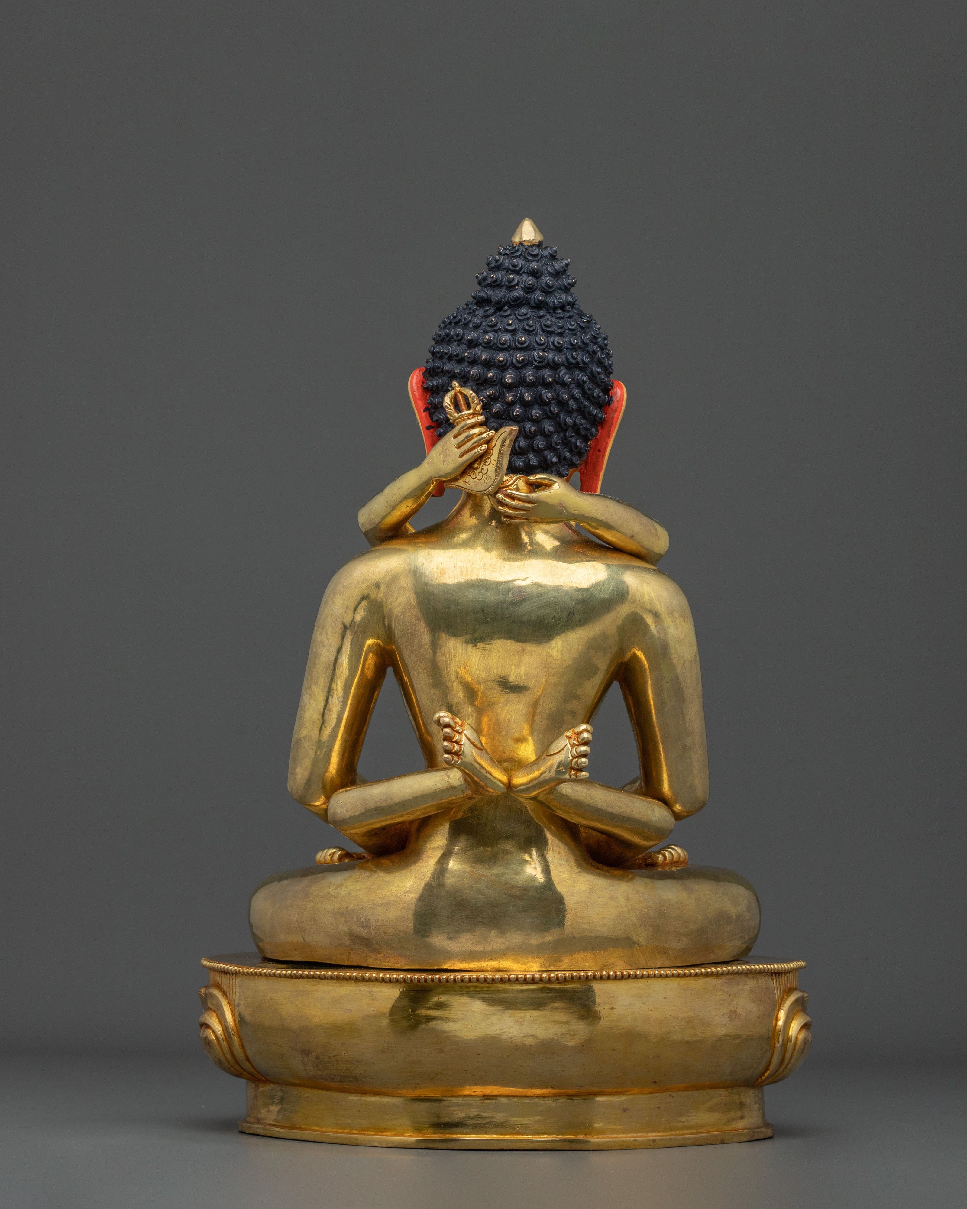 Samantabhadra Statue with Consort | 24K Gilded Copper Figurine
