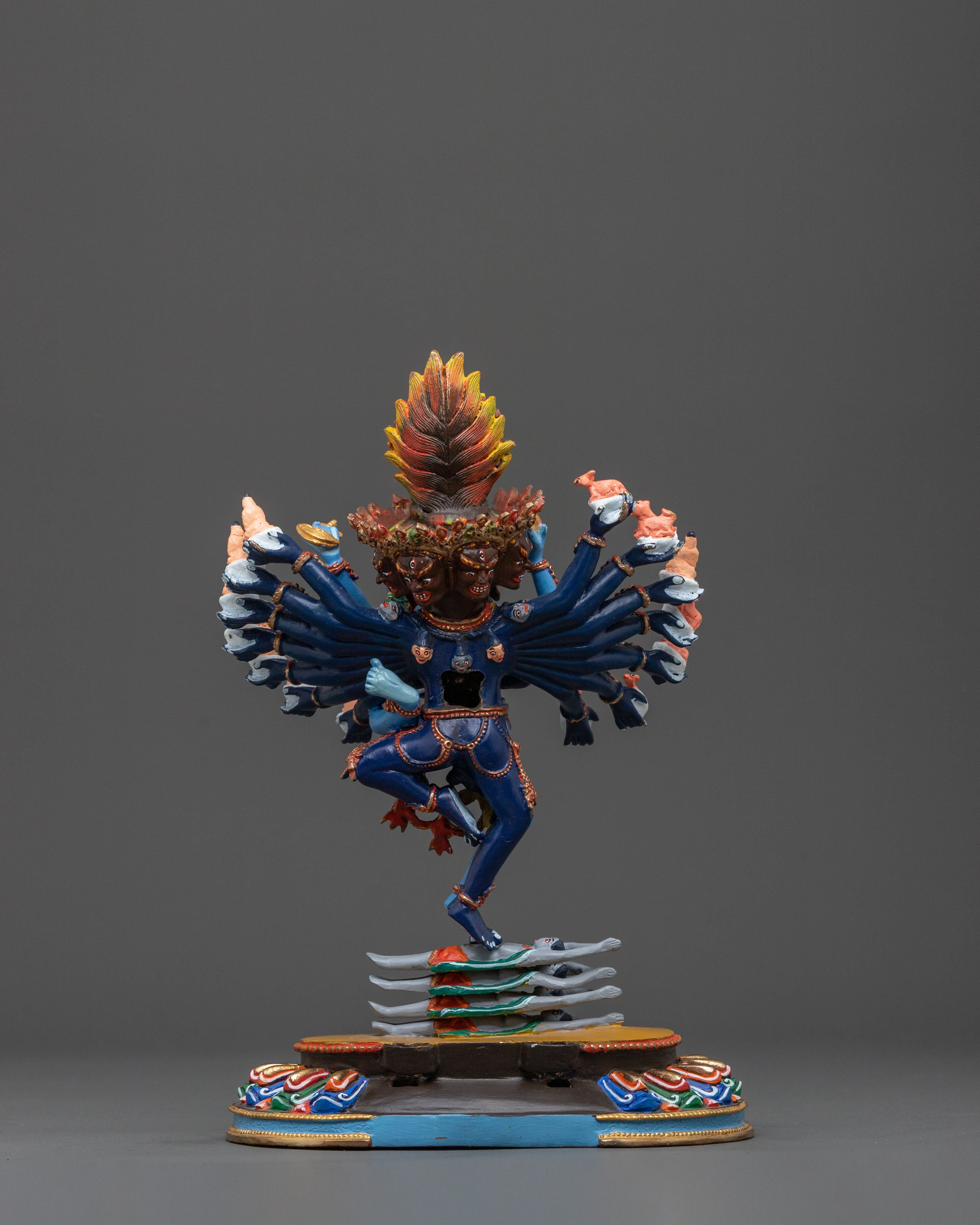 Hevajra Sacred Sculpture: Buddhist Altar Sculpture