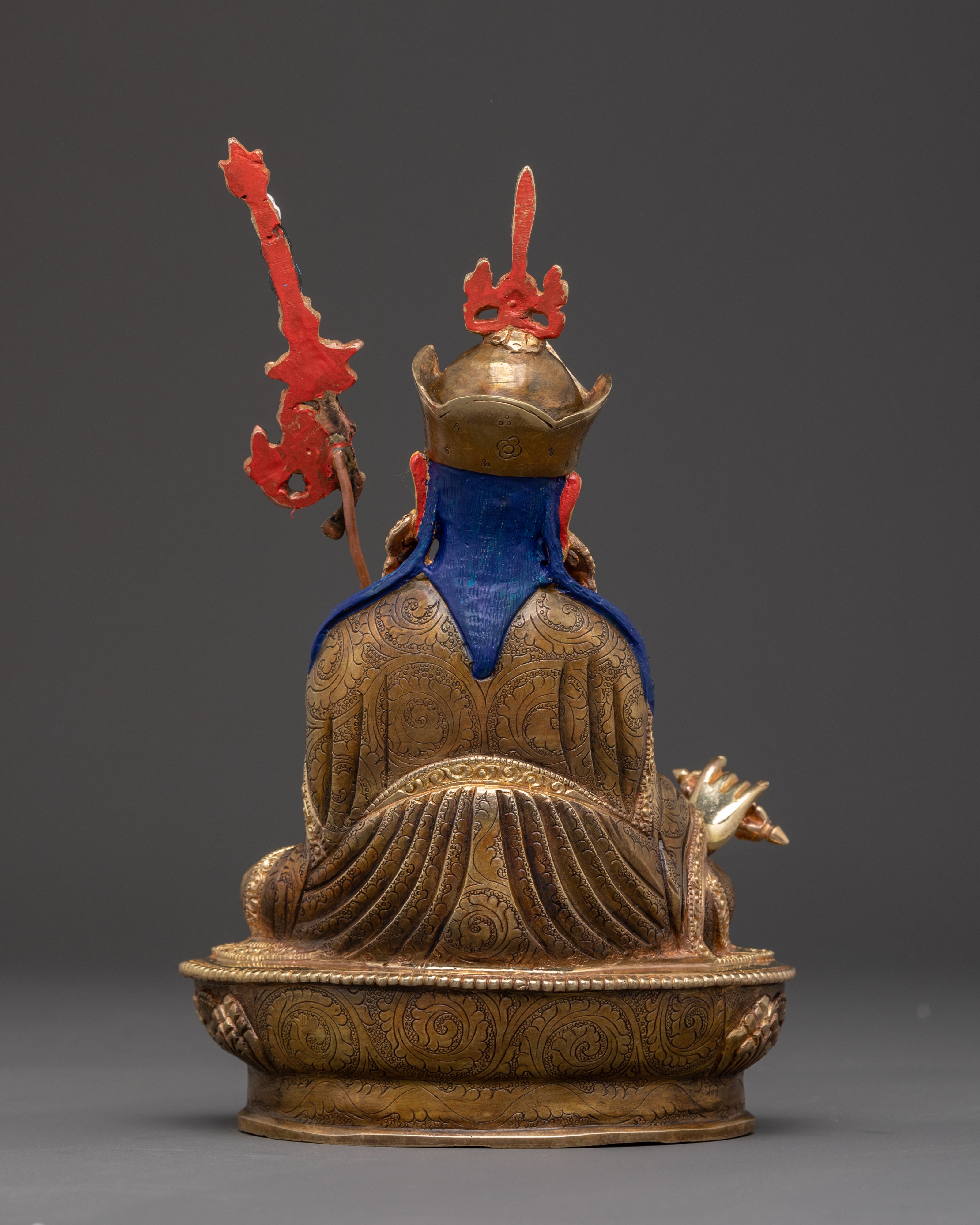 Handmade Guru Rinpoche Statue: Buddhist Vajra Master