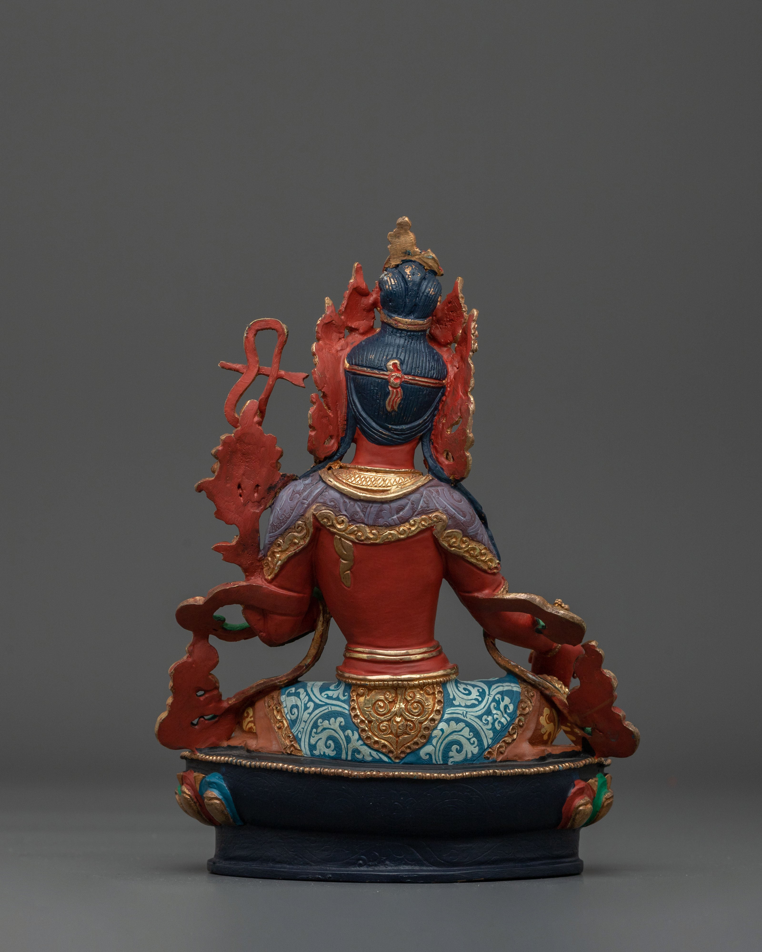 Tibetan Buddhist Red Tara Statue | Handcrafted Devotion