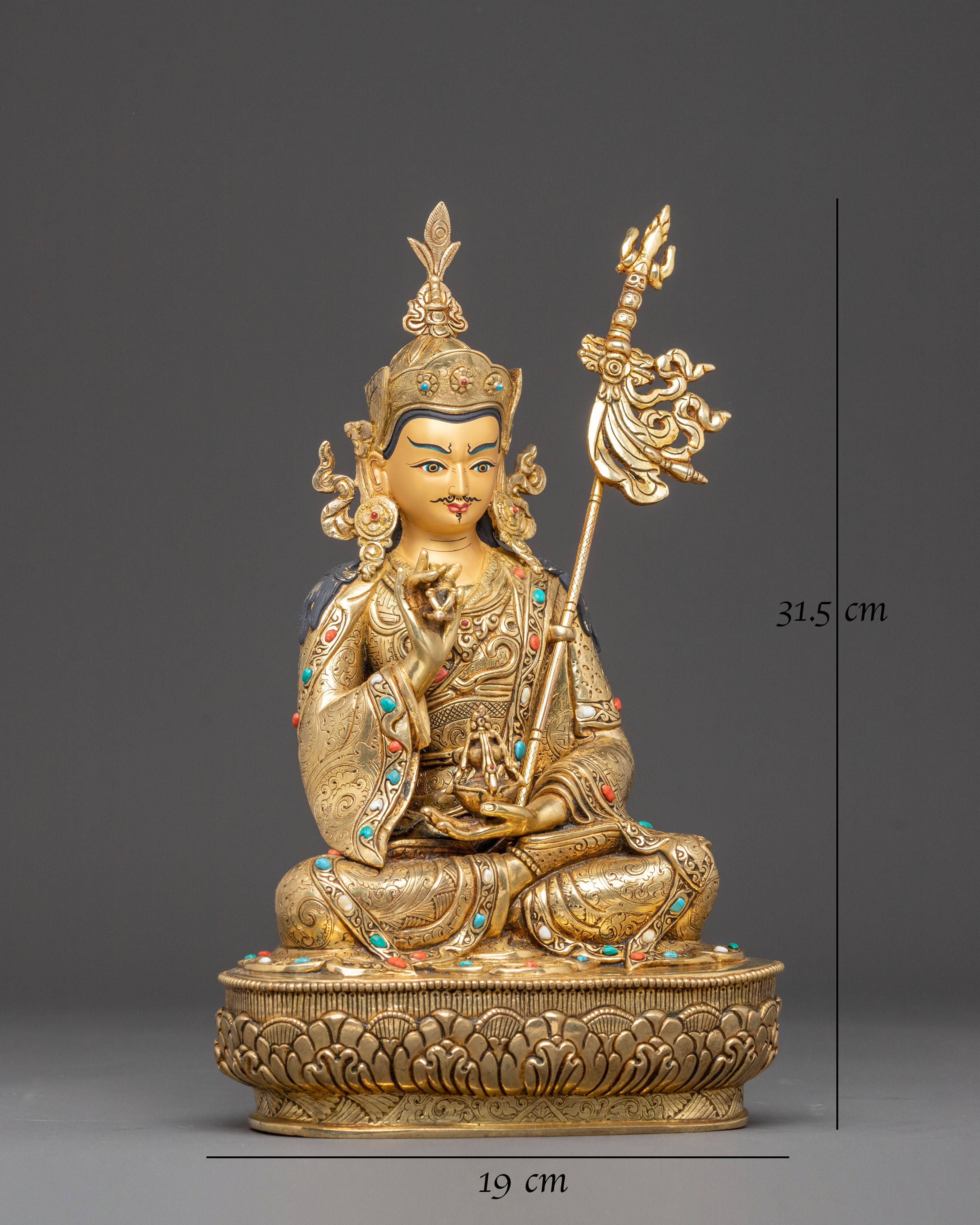 Golden Statue of Guru Set