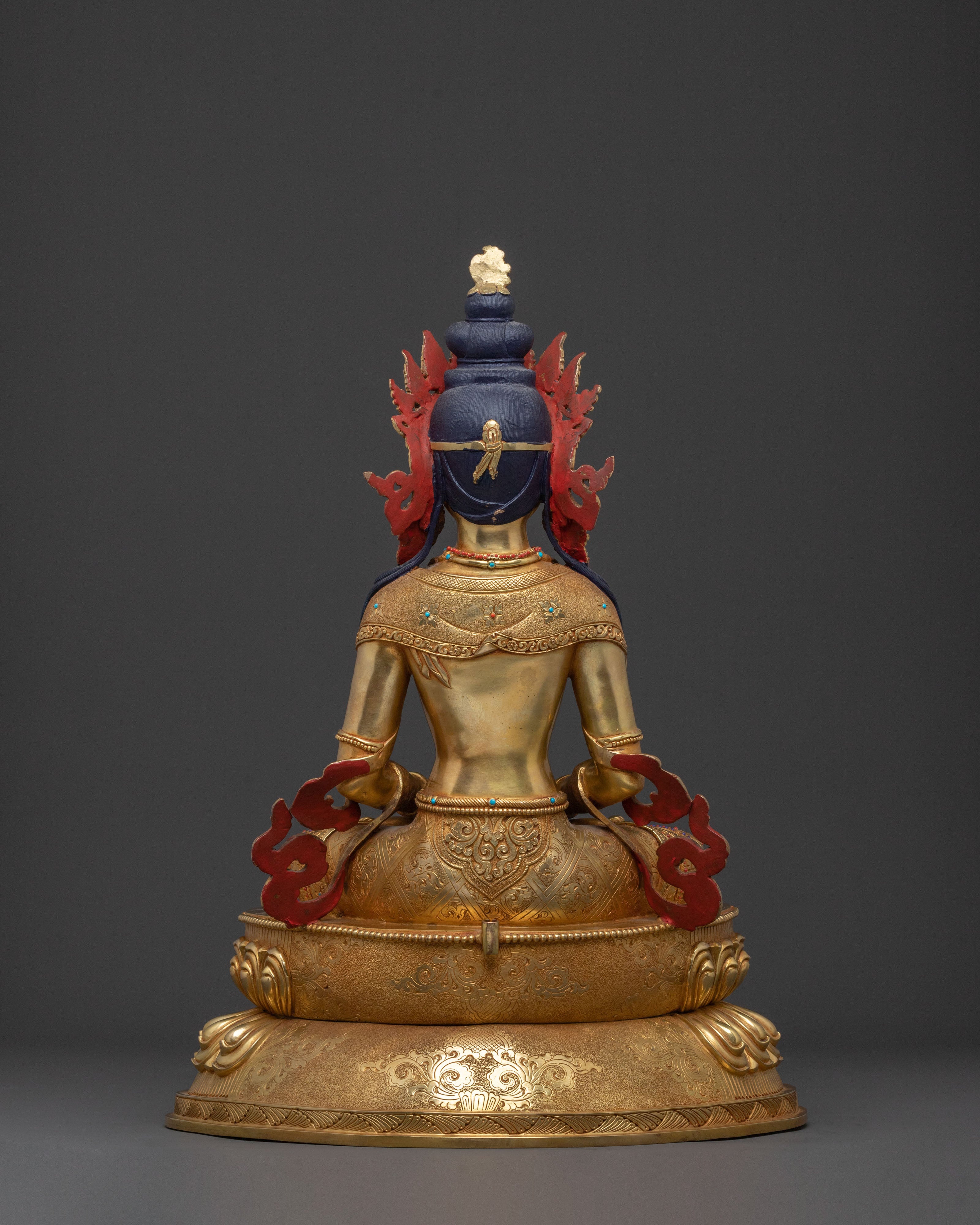 Amitayus Statue | Exquisite 24K Gold Gilded Idol
