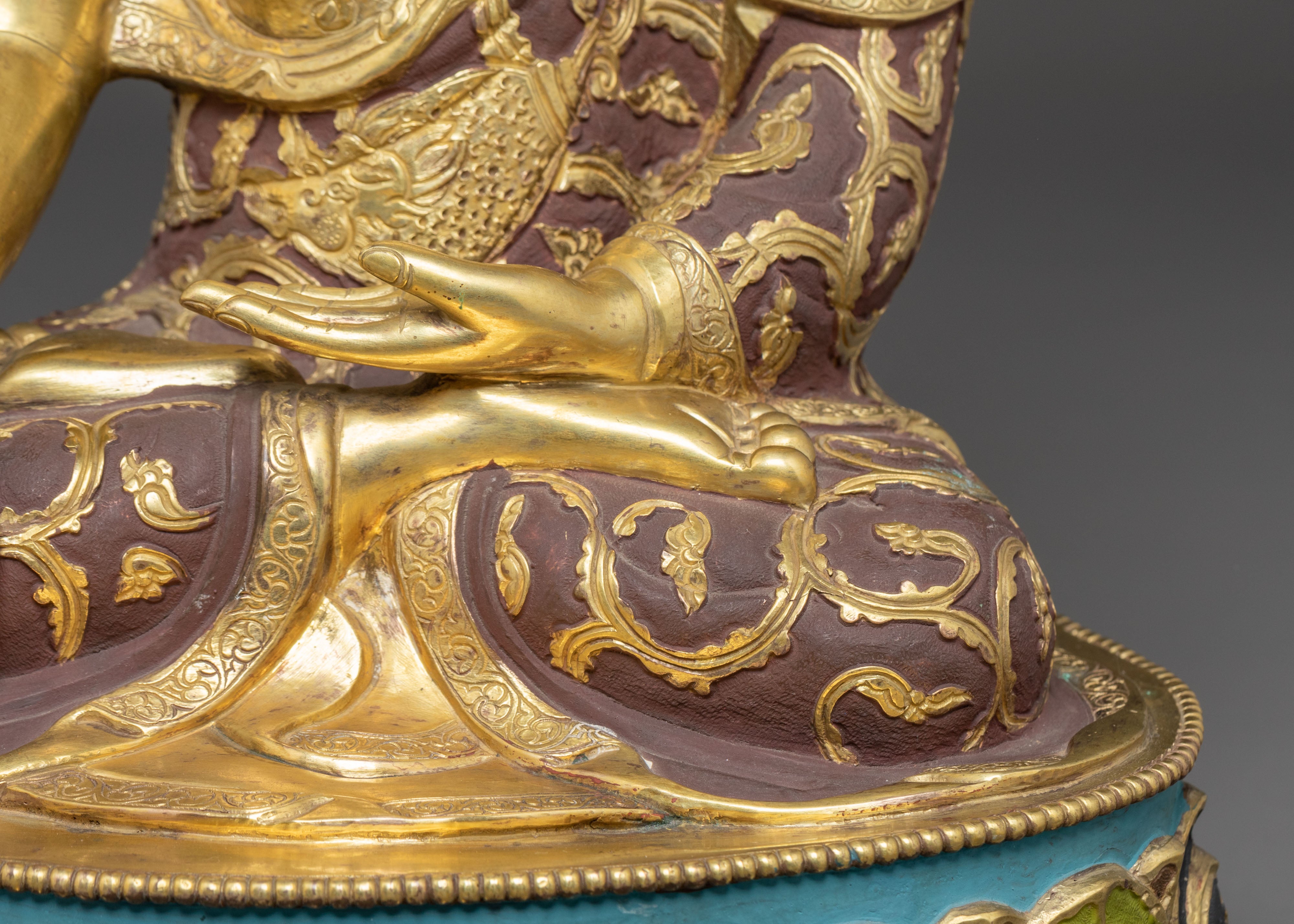 Handmade Buddhist Statue of Gautama Buddha | Shakyamuni Buddha Sculpture