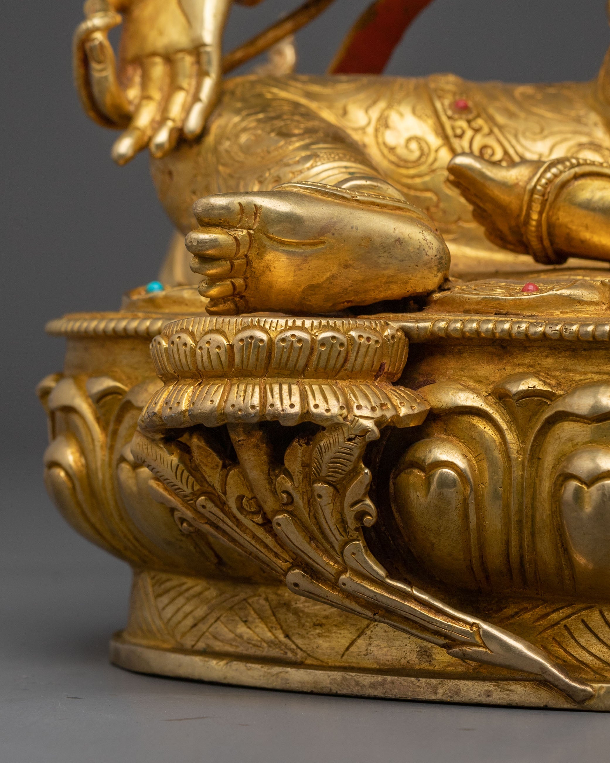 Handmade Green Tara Sculpture | Tibetan Goddess