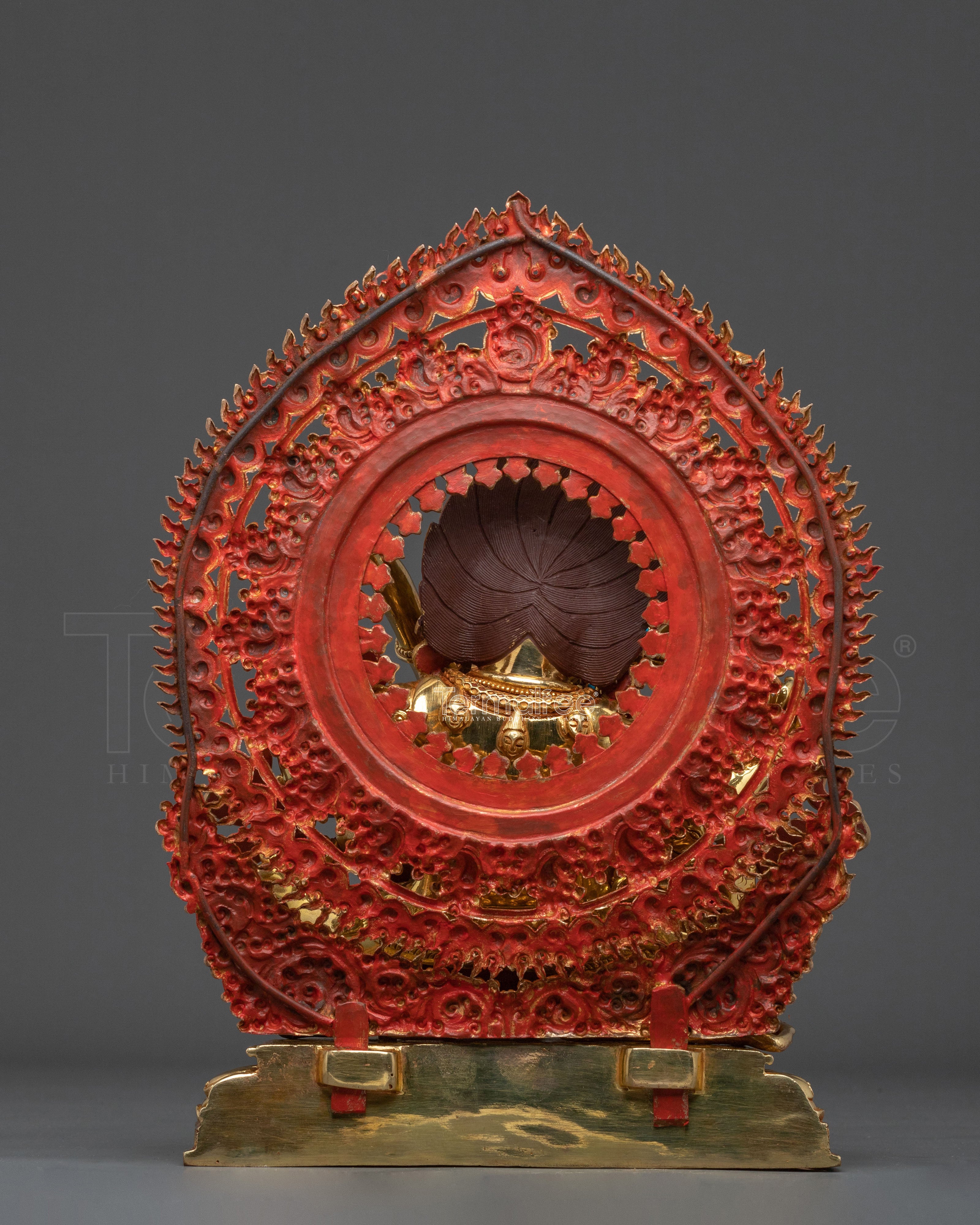 Chaturbhuja Mahakala With Consort Statue: Protector of Dharma