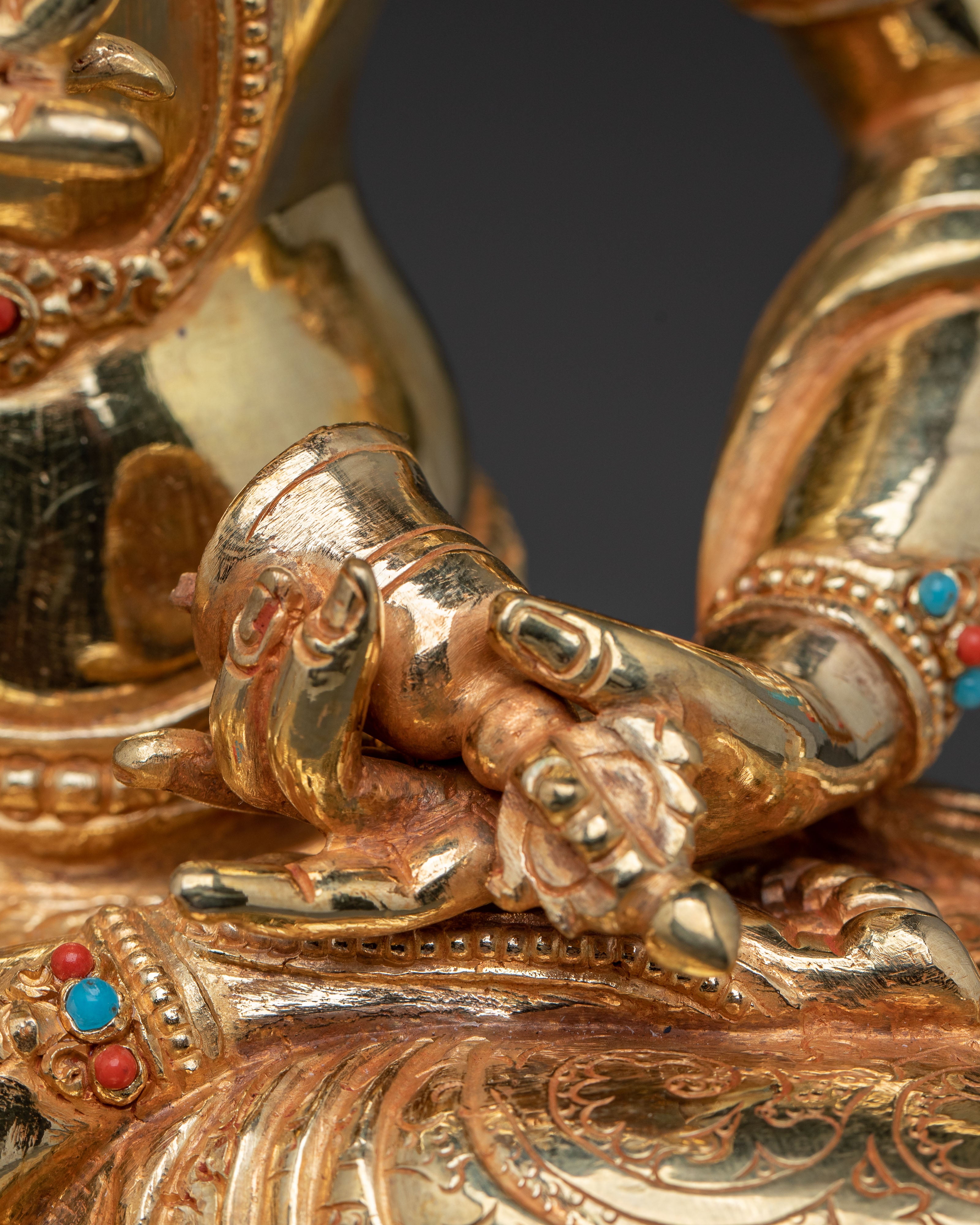 Vajrasattva Buddha | 24k Gold Gilded Figure