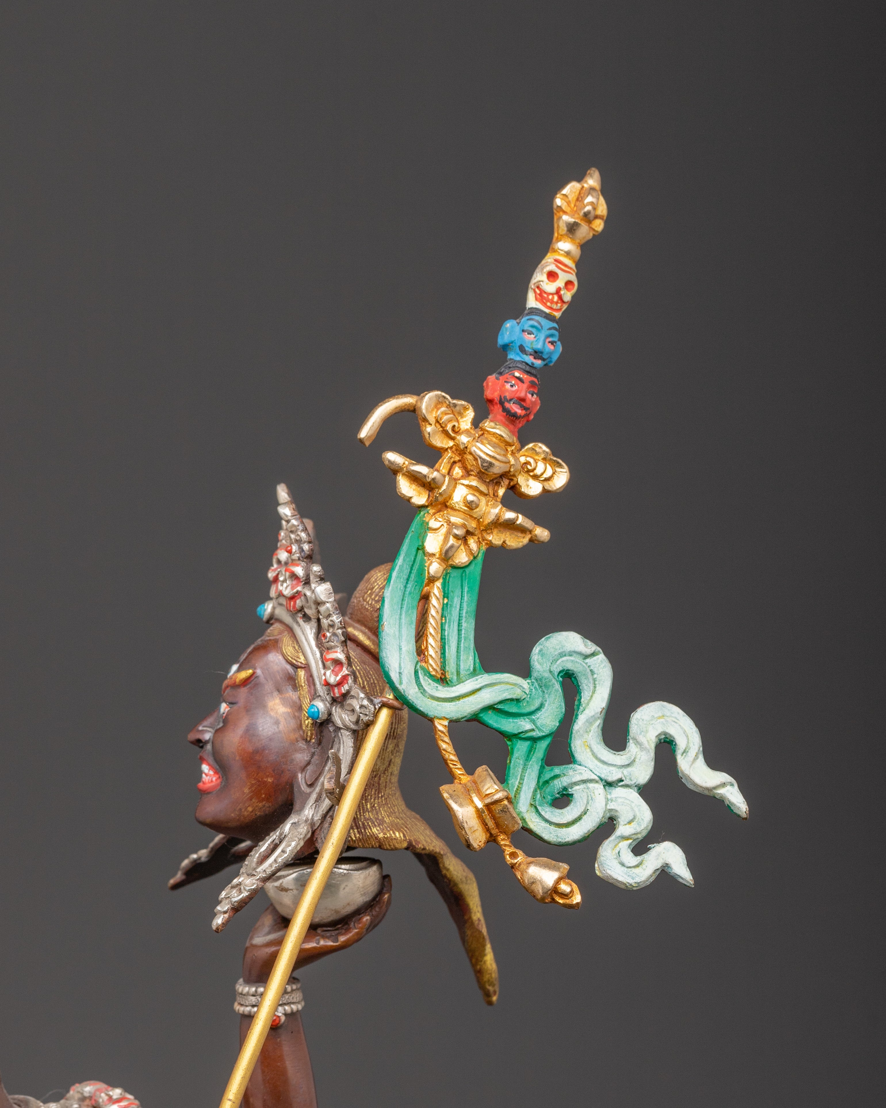 Statue of Vajrayogini Ucheyma: Himalayan Oxidized Copper Artwork