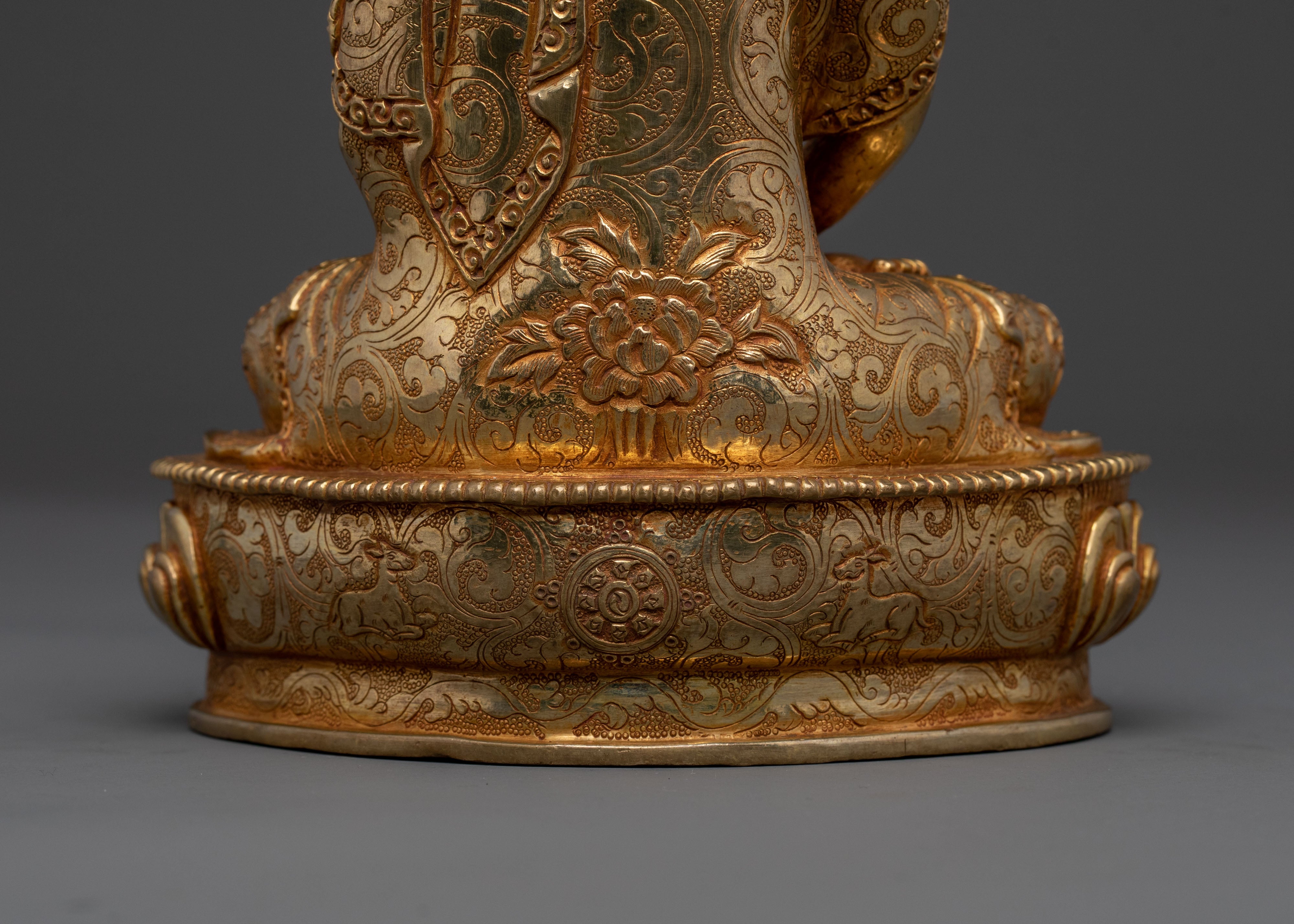 Amitabha Buddha Figurine | 24K Gold Gilded Icon