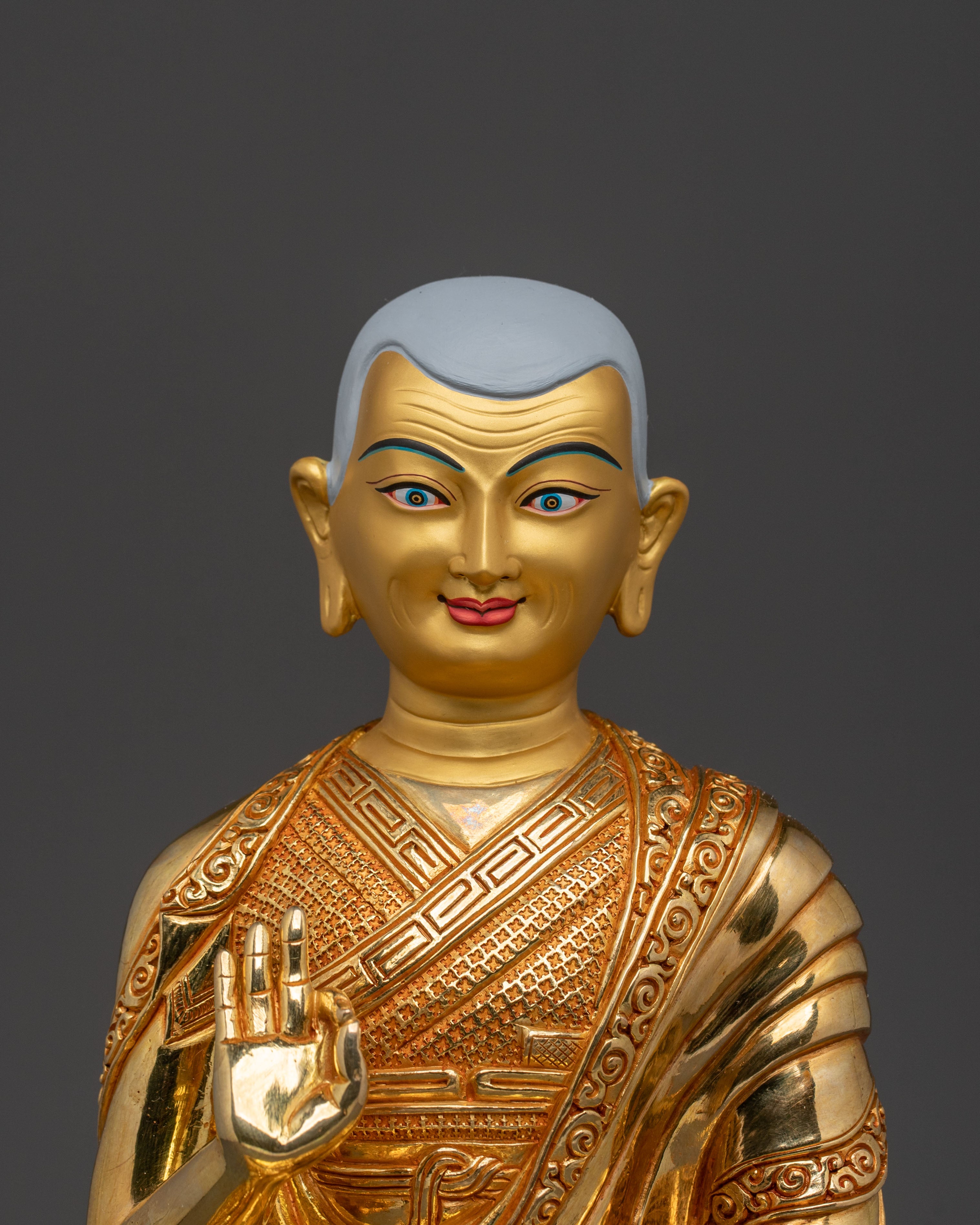 Tsongkhapa Sculpture with Disciples | Home Decor
