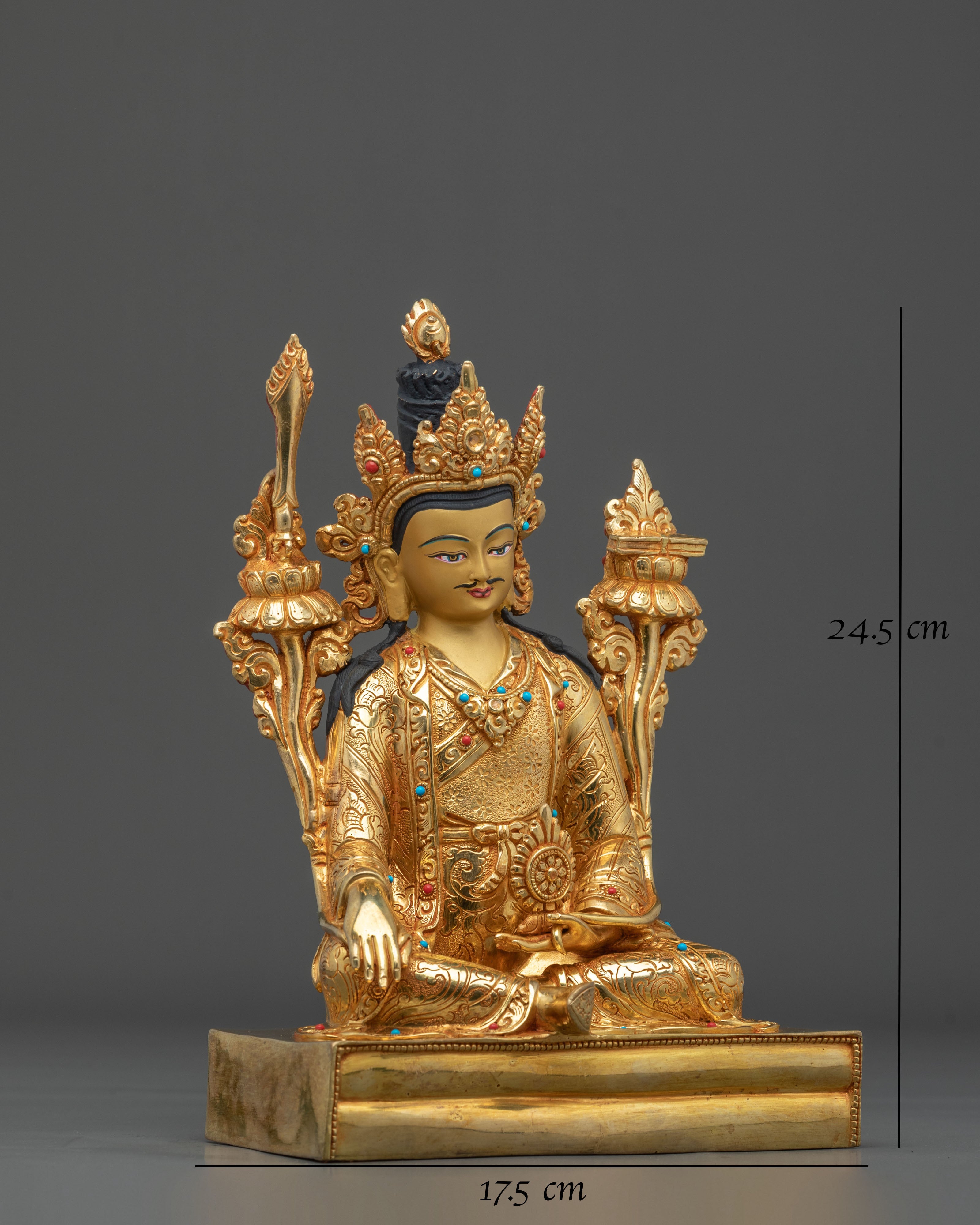 Trisong Detsen Golden Statue | Dharma Patron