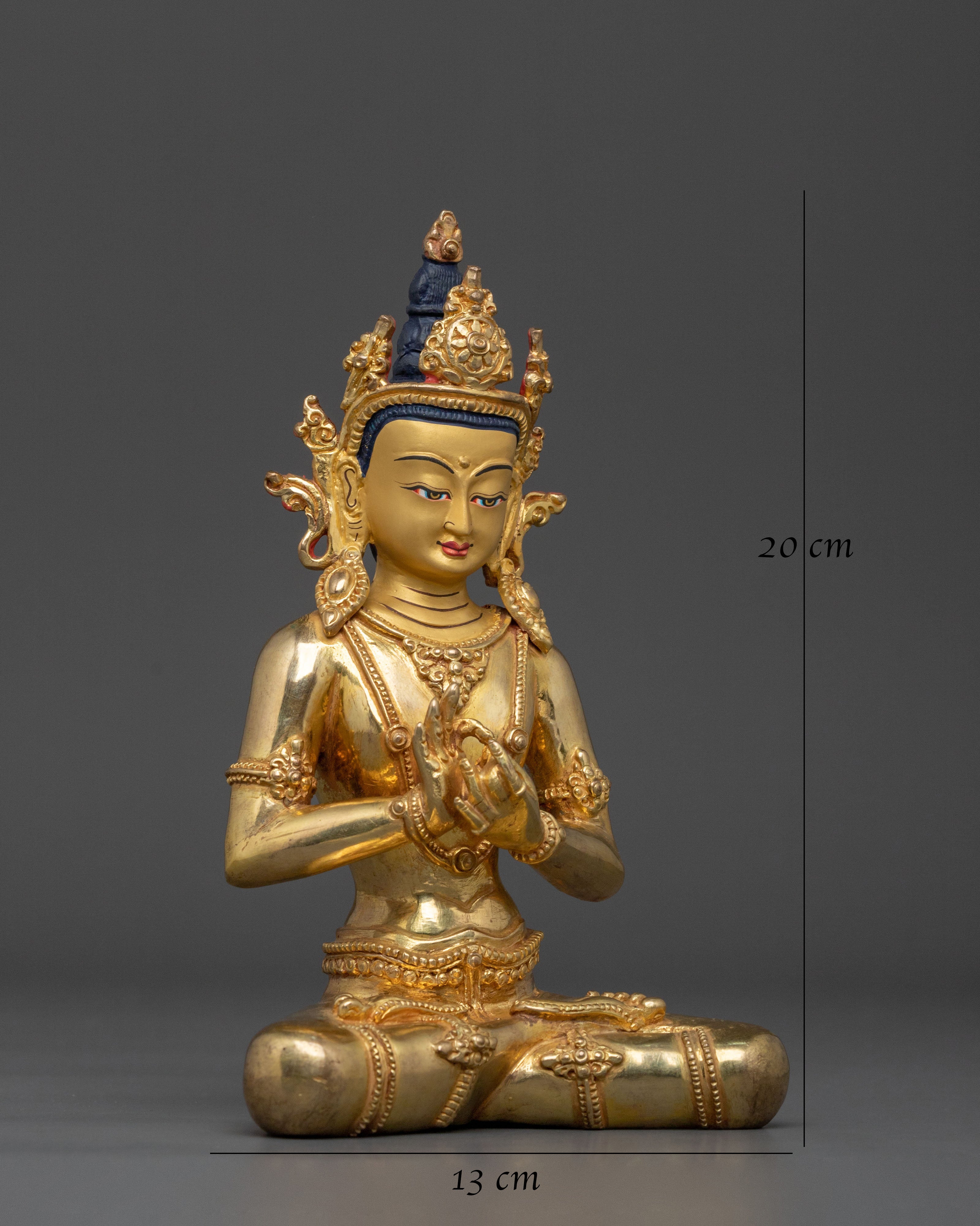 Vairocana Sacred Figurine | 24K Gold Gilded