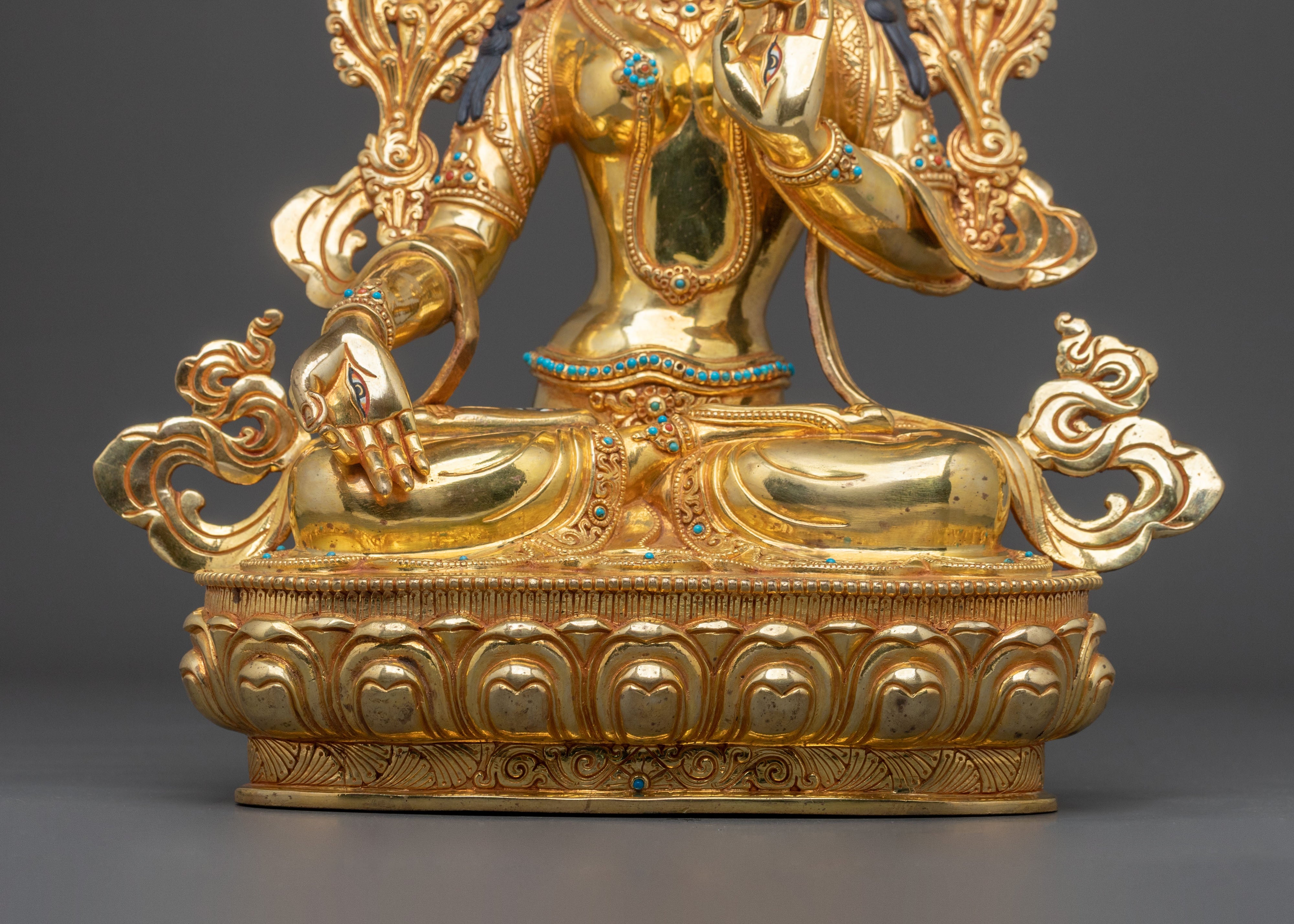 Hand Carved White Tara Sculpture | Symbol of Enlightenment