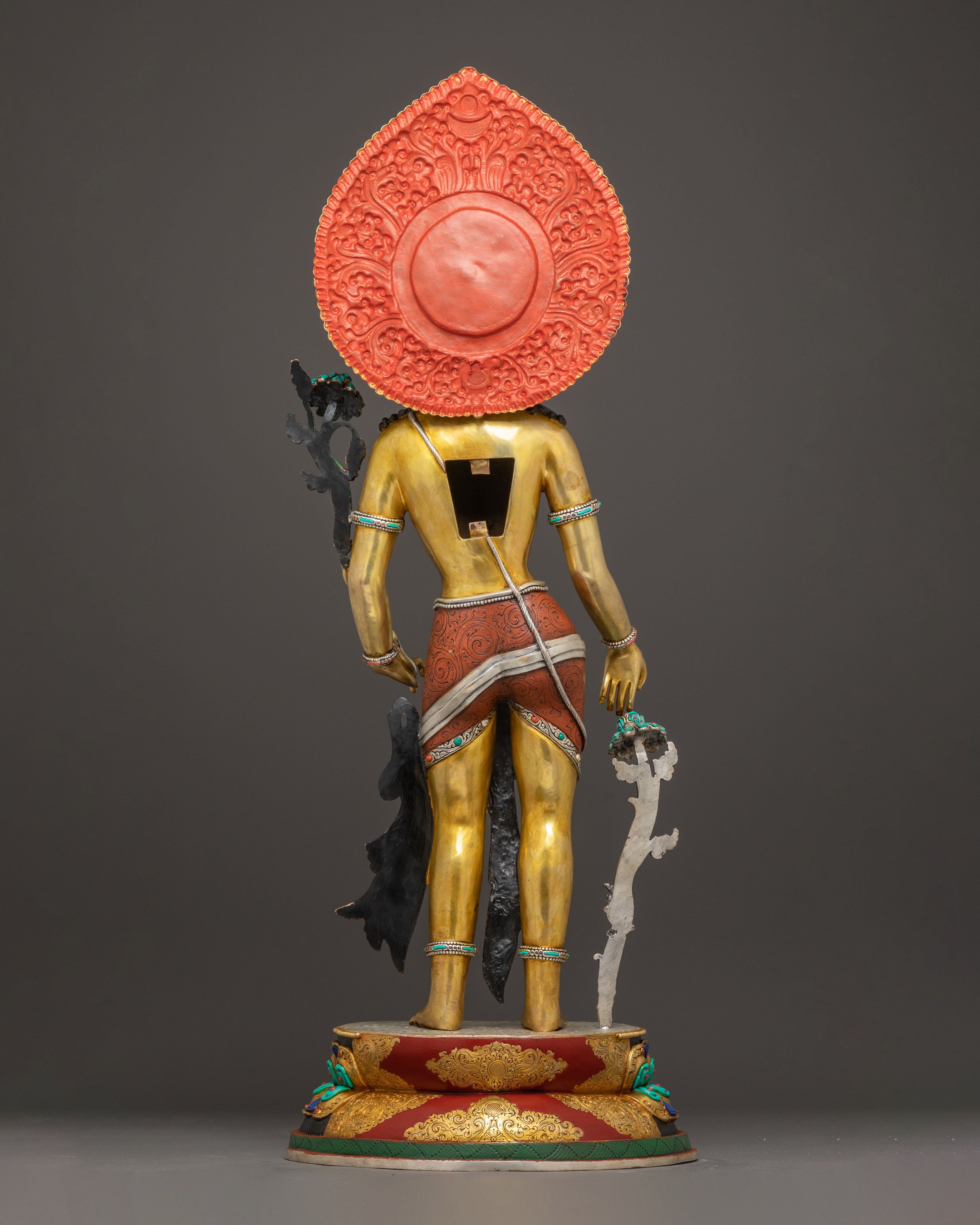 Golden Lokeshwor Statue: Bodhisattva of Compassion
