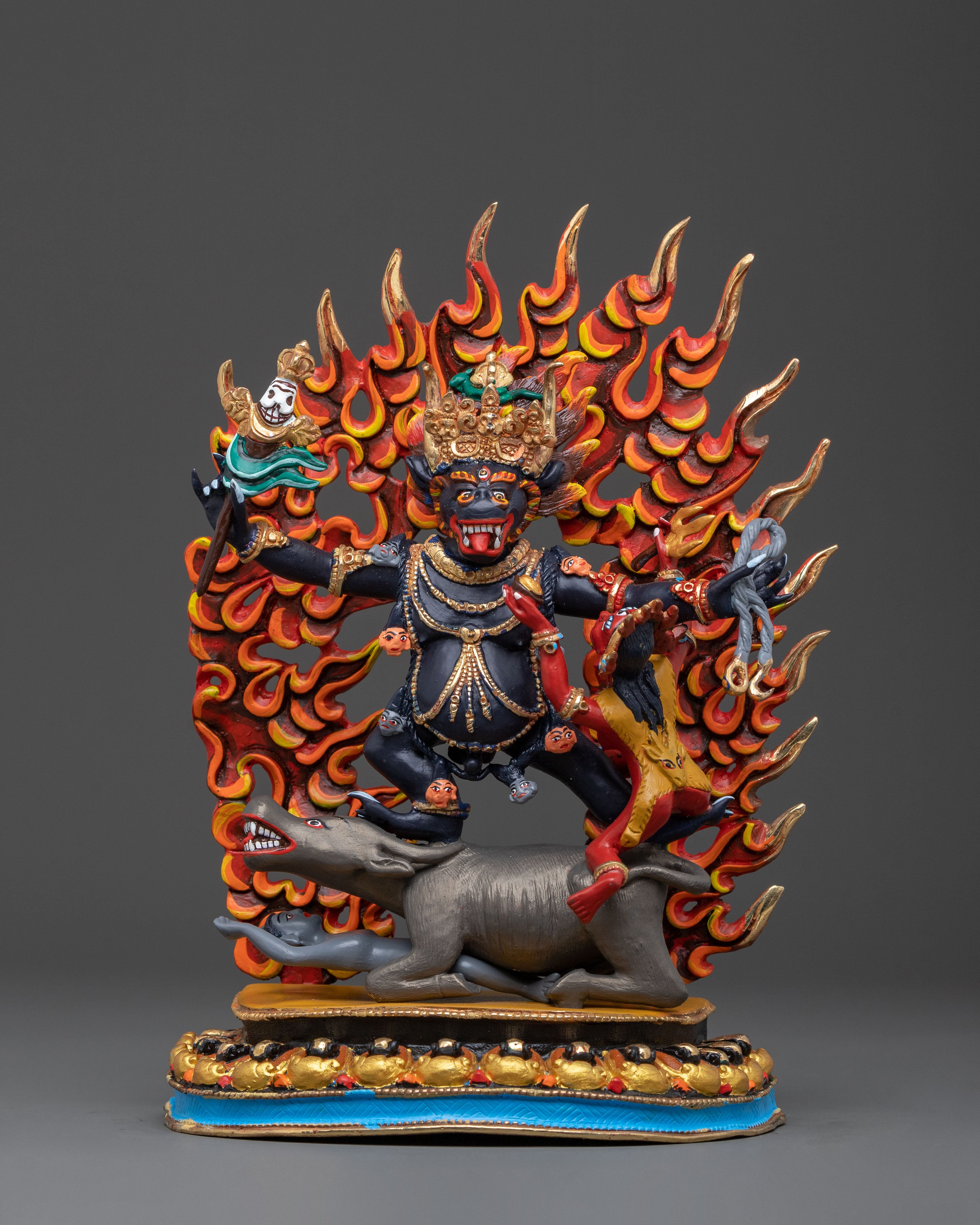 Yama Dharmaraja Wrathful Deity Statue for Altar & Meditation