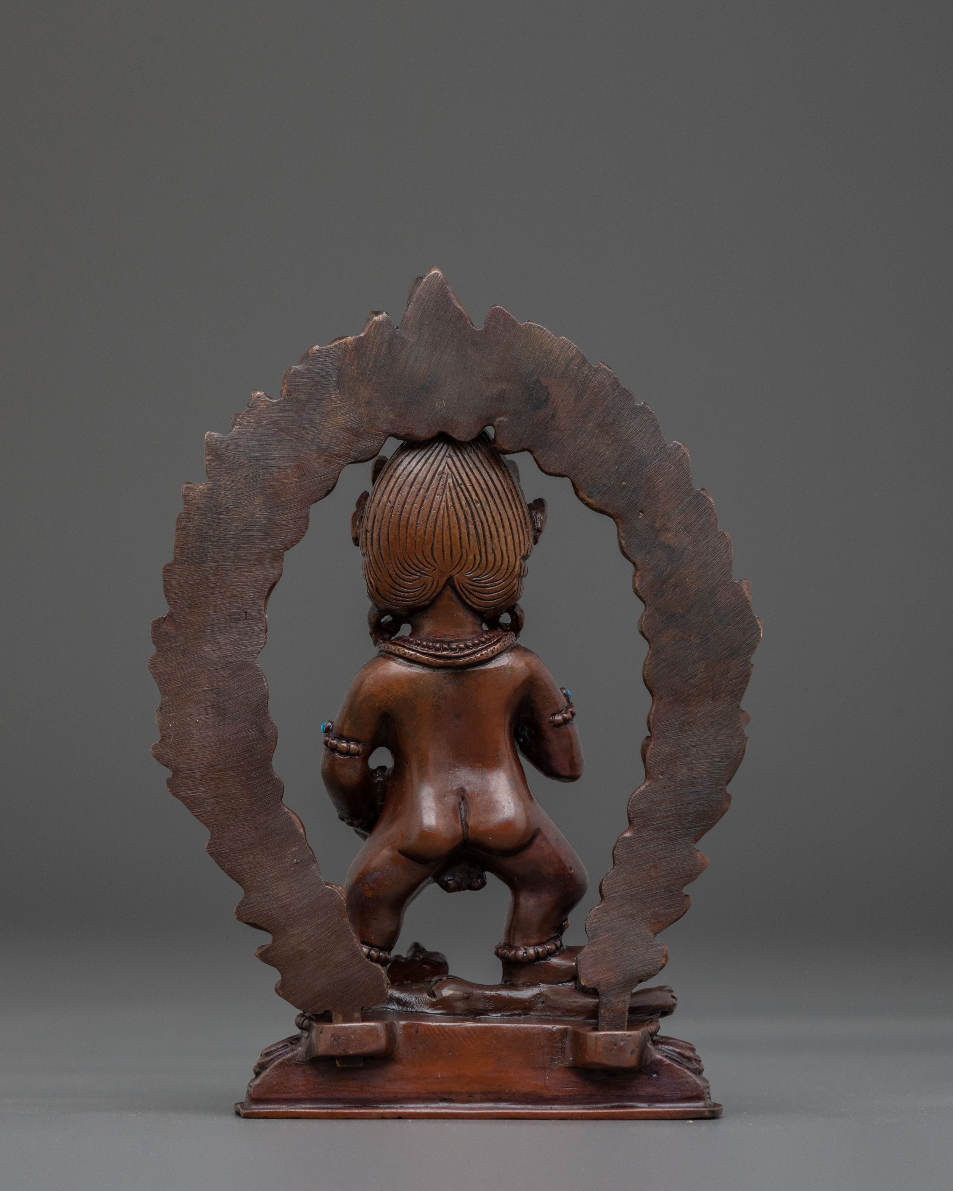 Handmade Black Dzambhala Sculpture | Home Decor