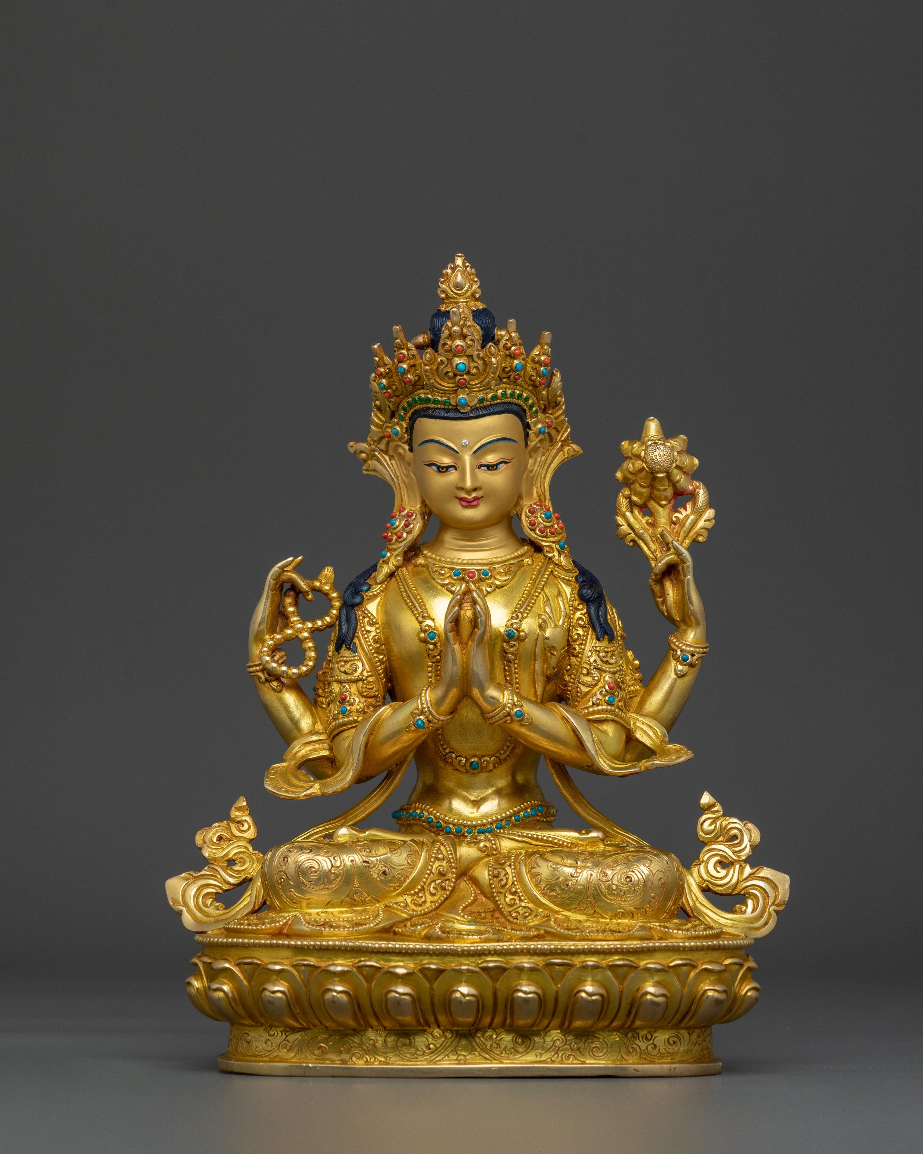 Chengrezig Avalokitesvara Buddhist Statue | Made in Nepal