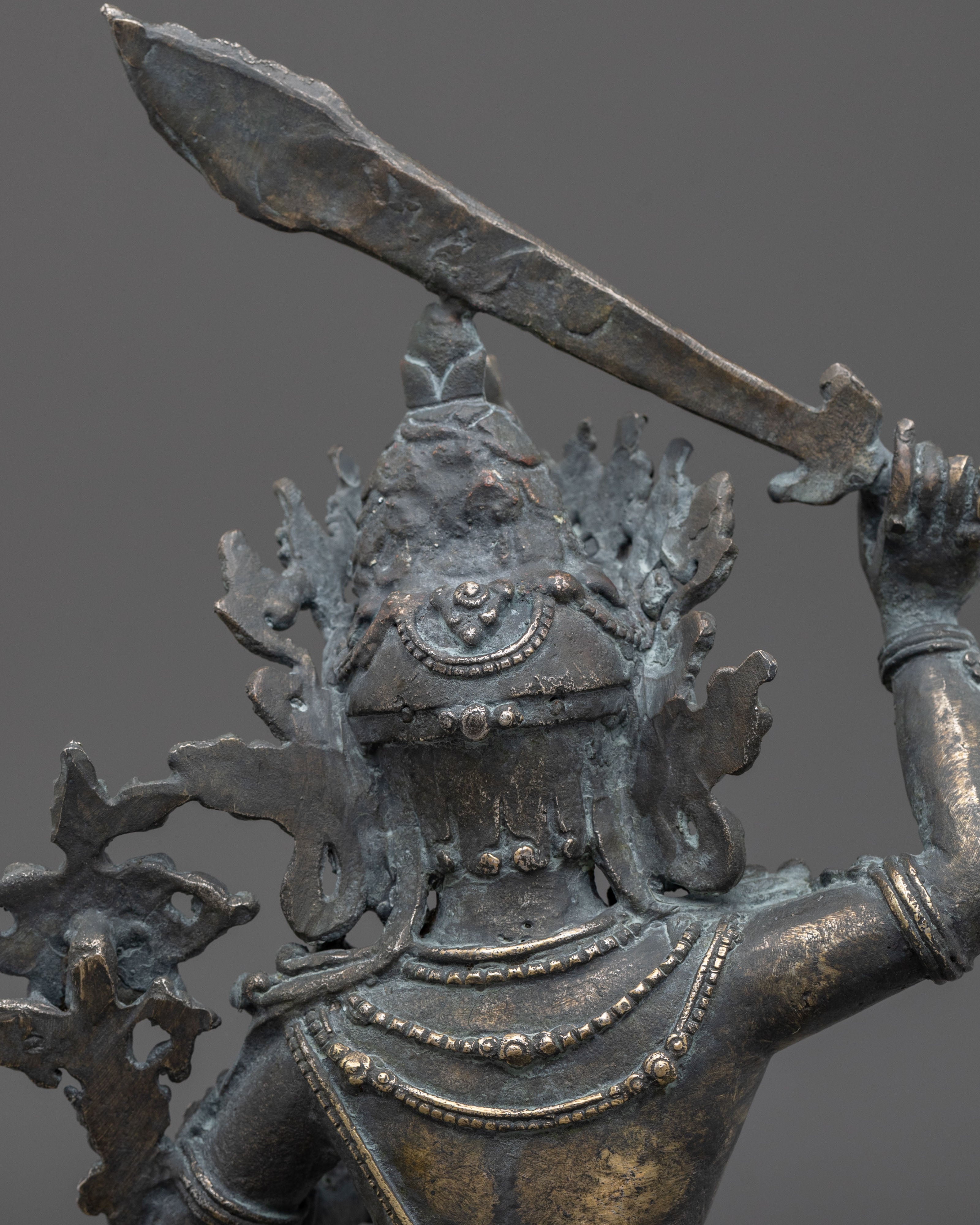 Tibetan Deity Manjushri Copper Statue | Home Decor