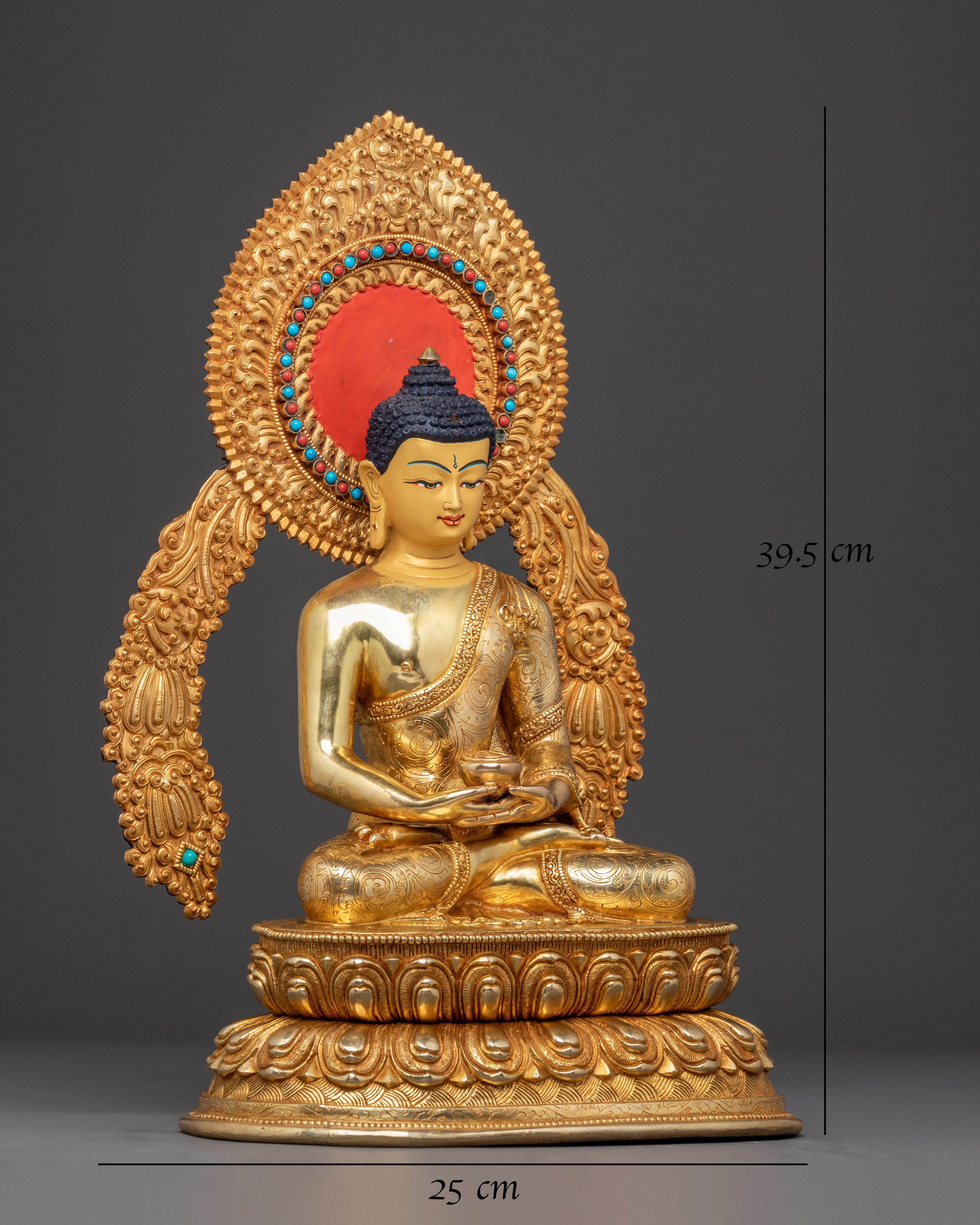 Handmade Amitabha Golden Statue: The Great 48 Vows