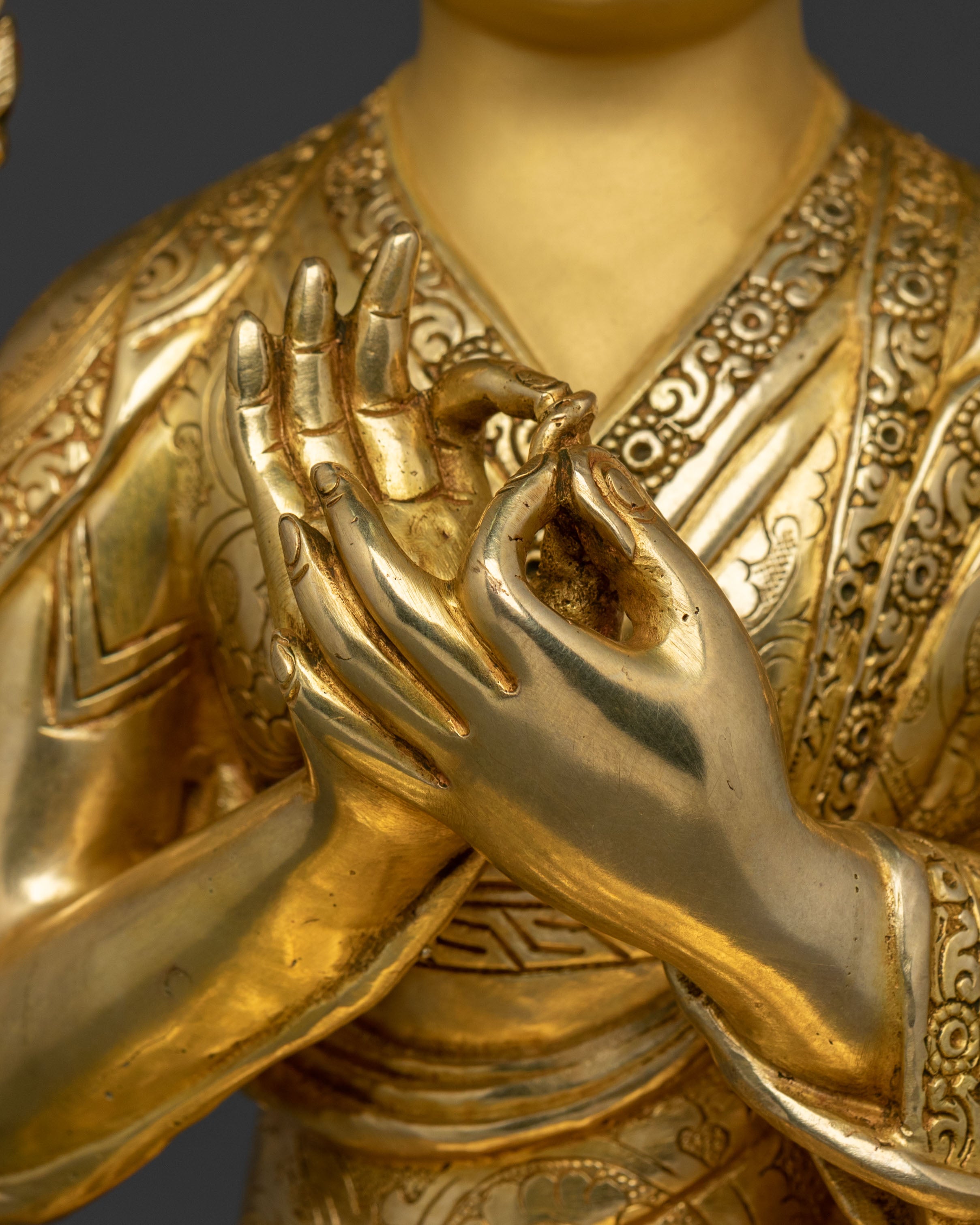 Tsongkhapa with Disciples Sculpture Set | Altar Home Decor
