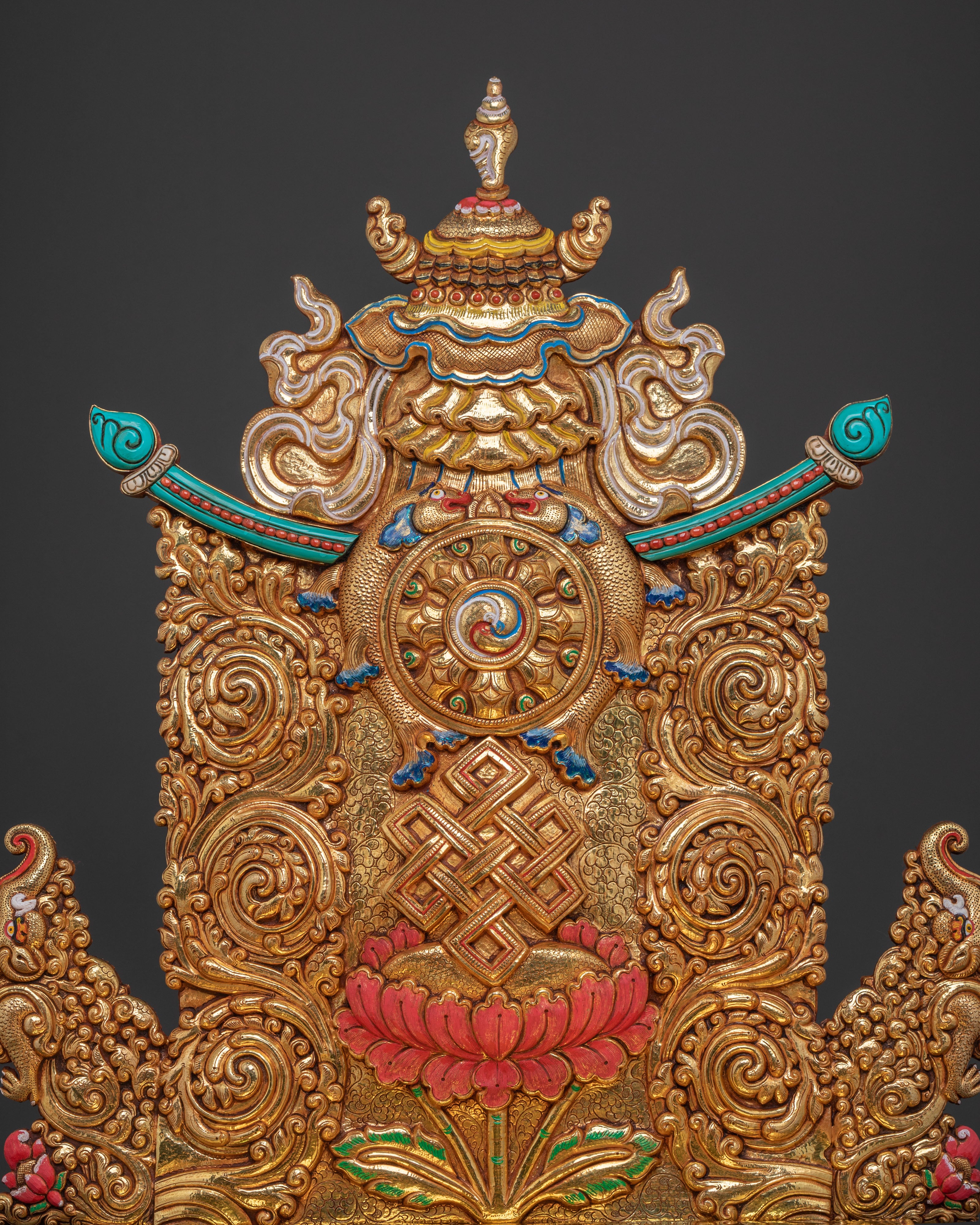 Golden Buddhist Throne: Home Decor
