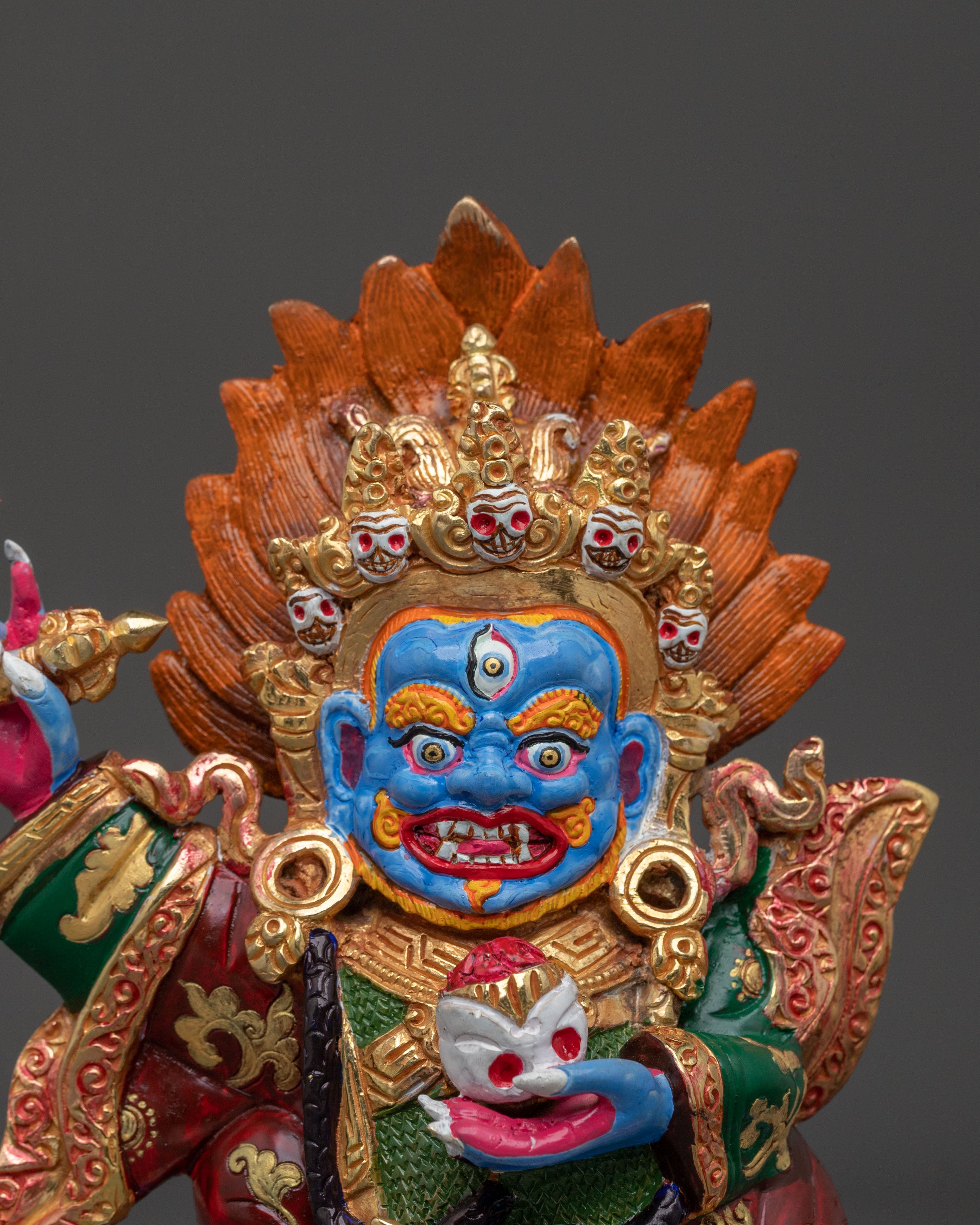 Wrathful Mahakala Bernakchen Statue | Symbol of Protection