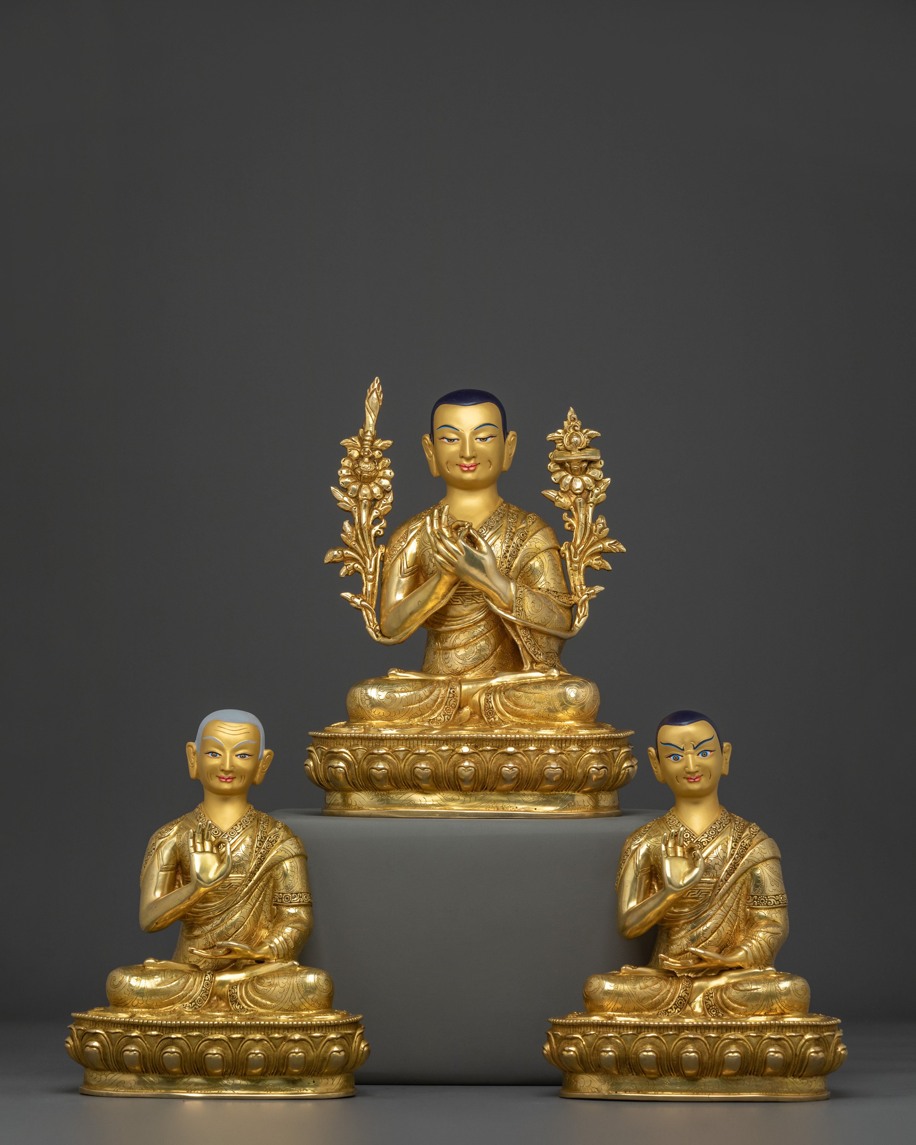 Tsongkhapa with Disciples Sculpture Set