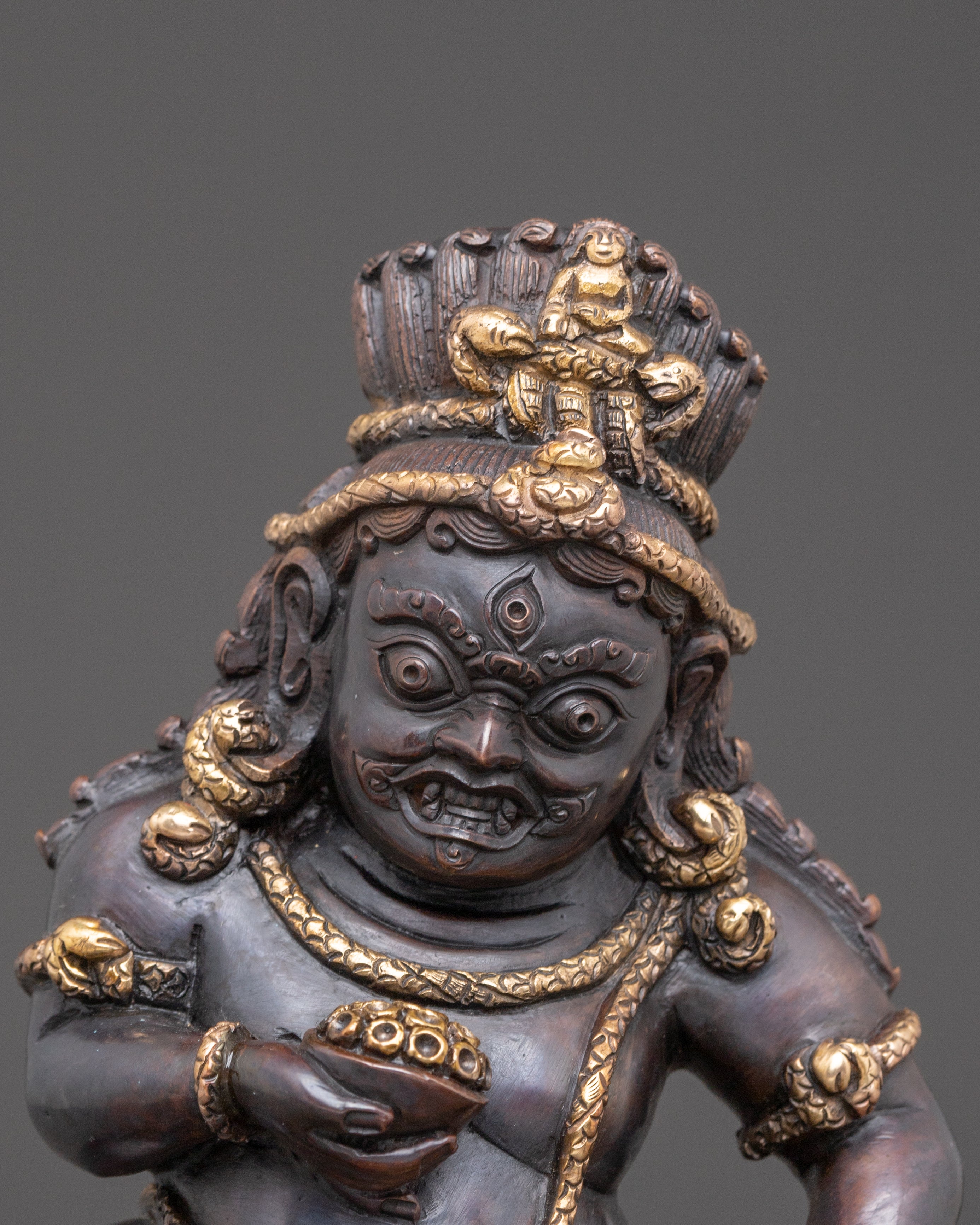 Copper Statue of Black Dzambhala | Protector of Wealth