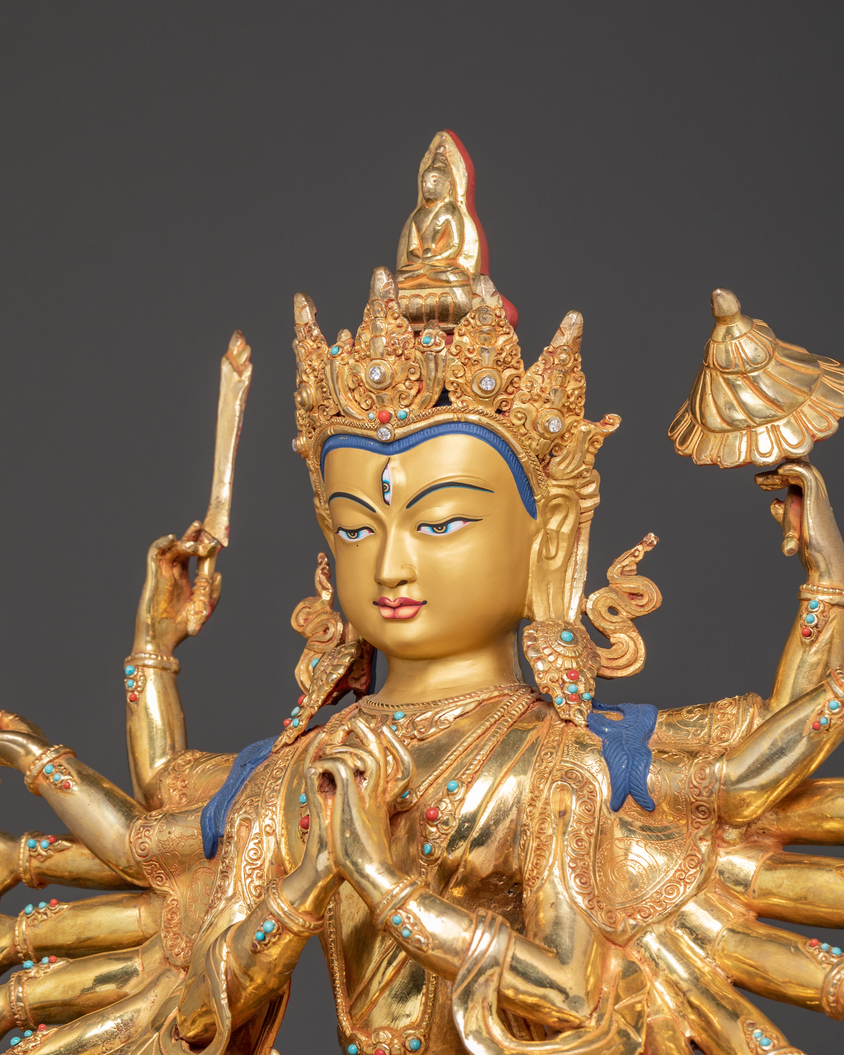 Magnificent Chundi Golden Statue | Embodiment of Purification and Power