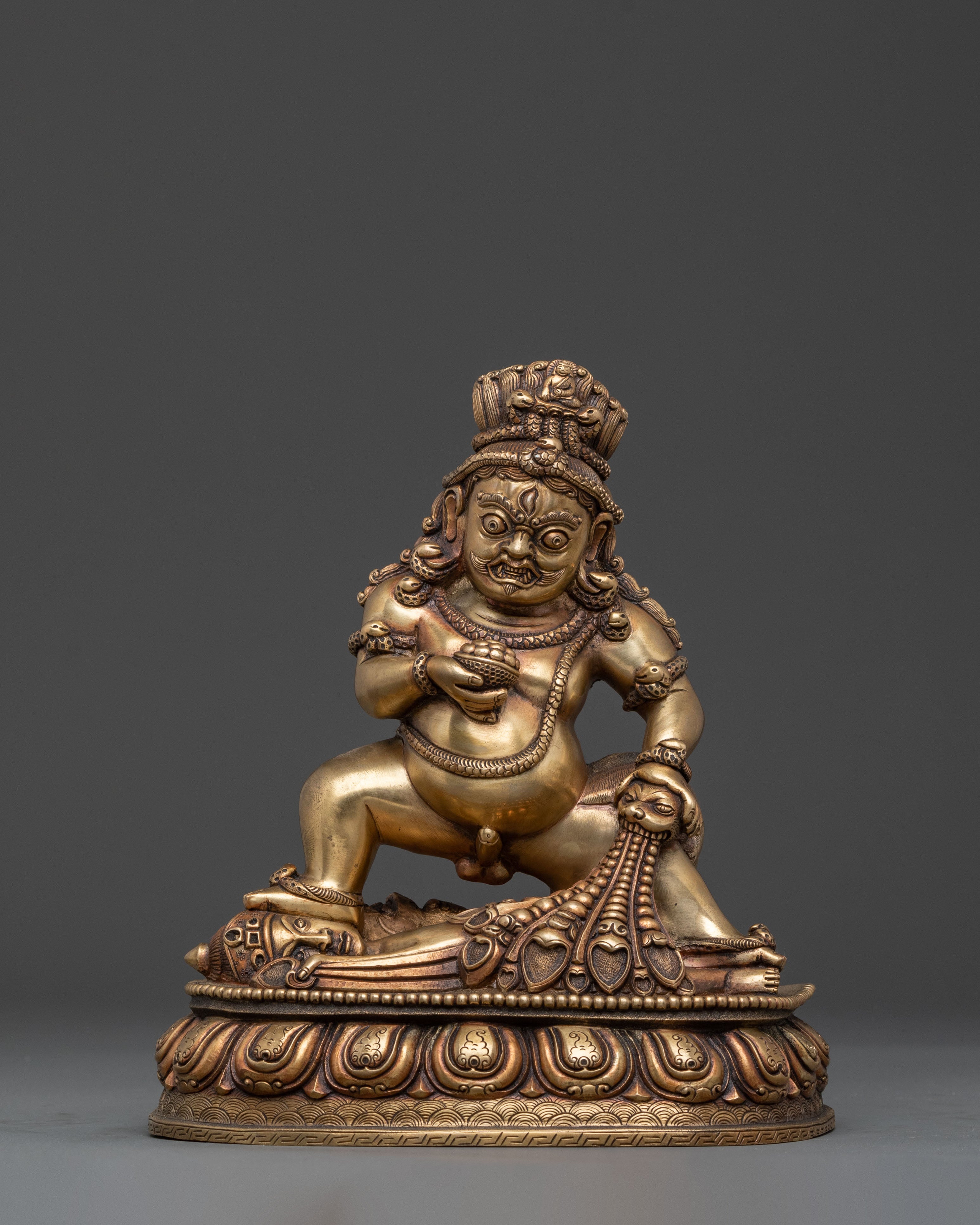 Black Dzambhala Copper Statue