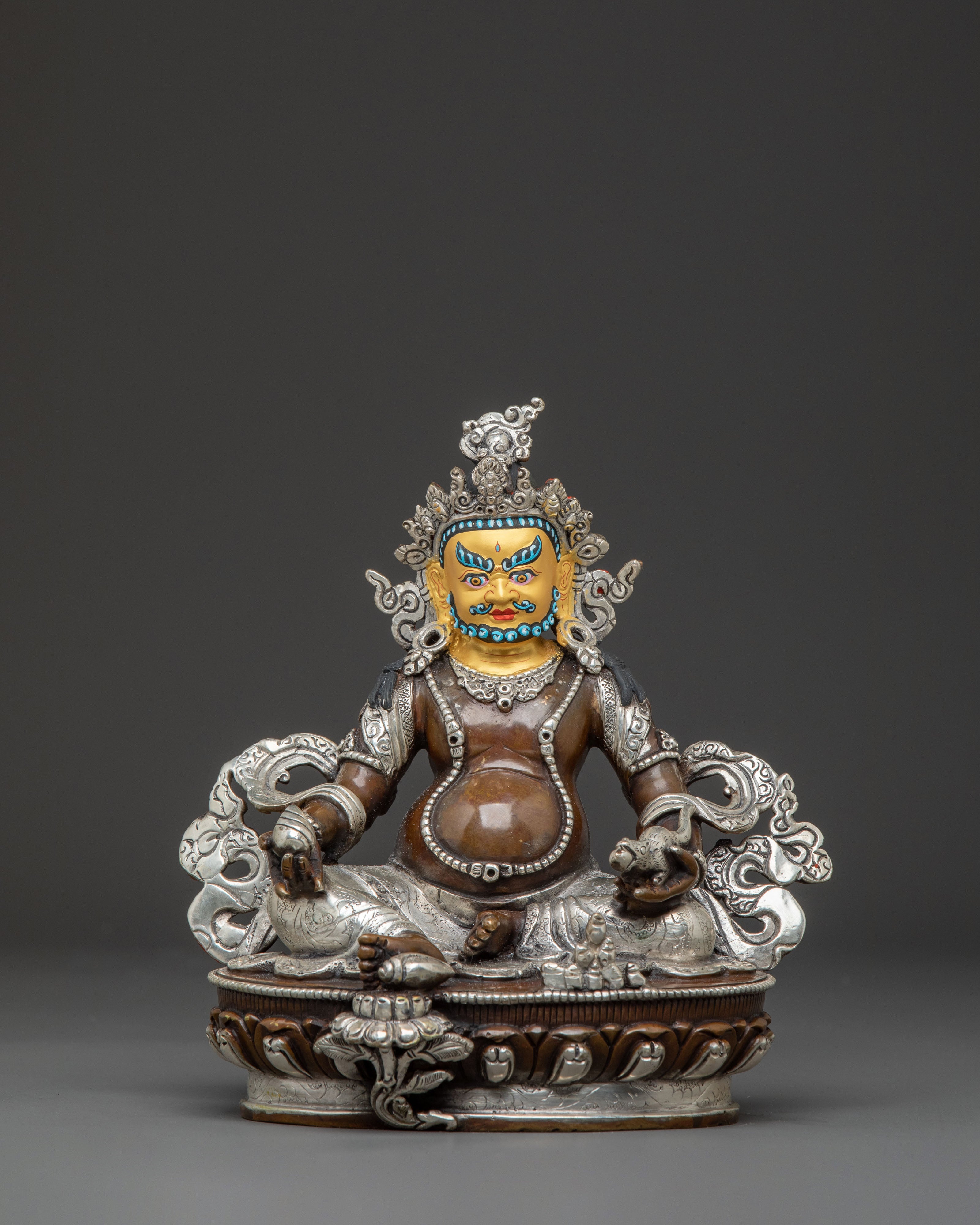 Dzambhala Spiritual Prosperity Statue – Handcrafted Gilded Serenity