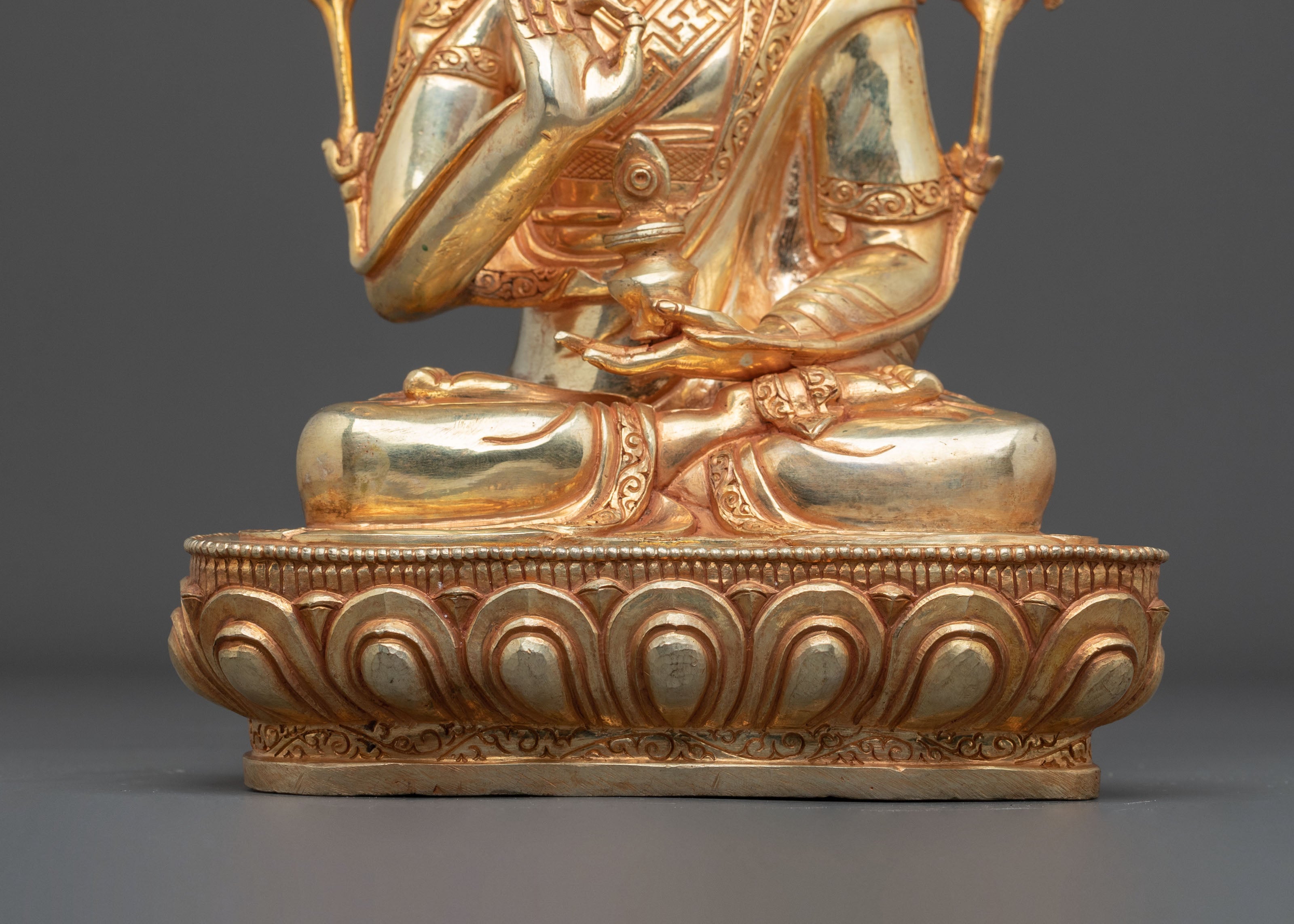 Tsongkhapa Golden Sculpture | Tibetan Buddhist Master