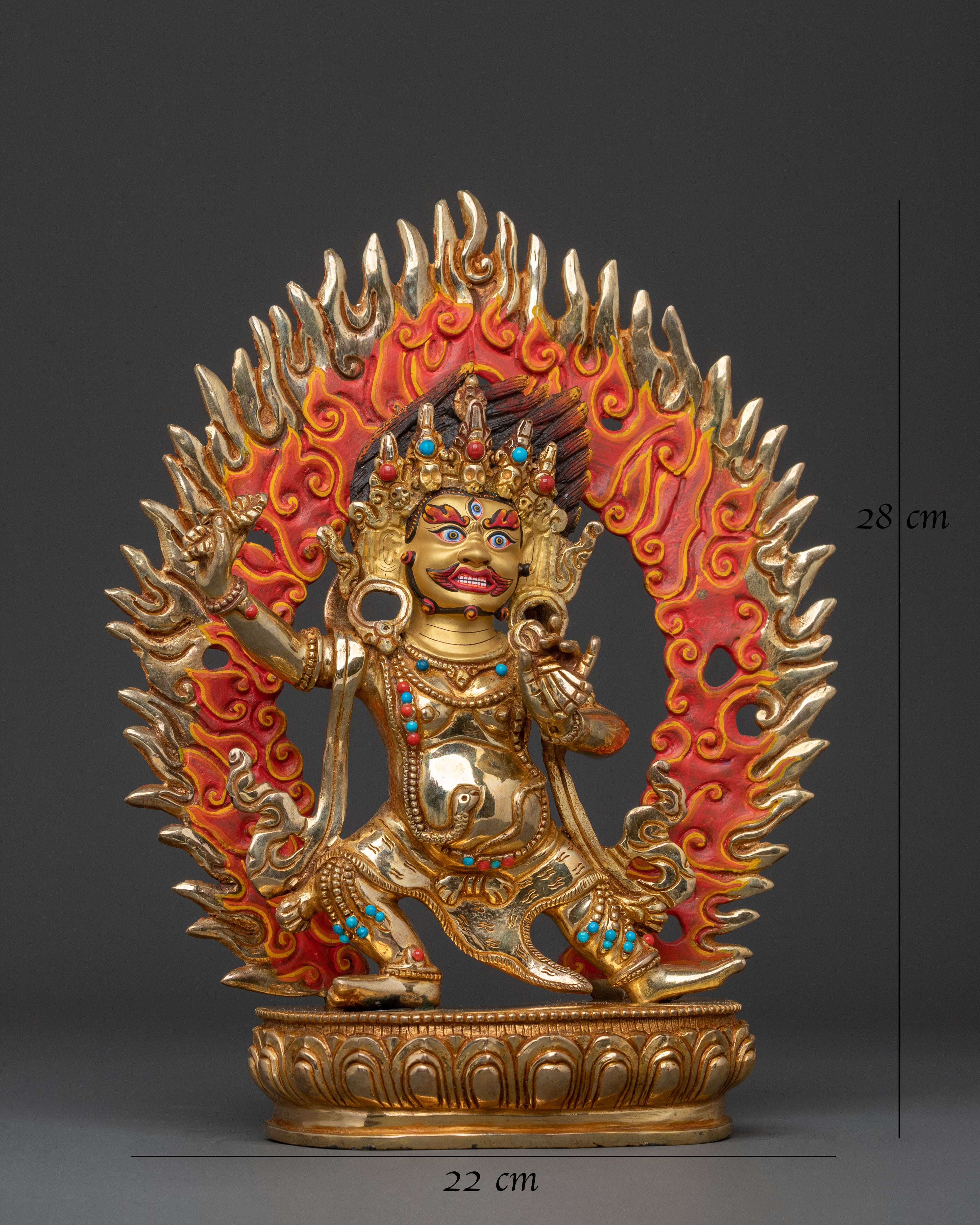 Thunderbolt Holder Vajrapani Icon | Buddhist Wrathful Deity Sculpture