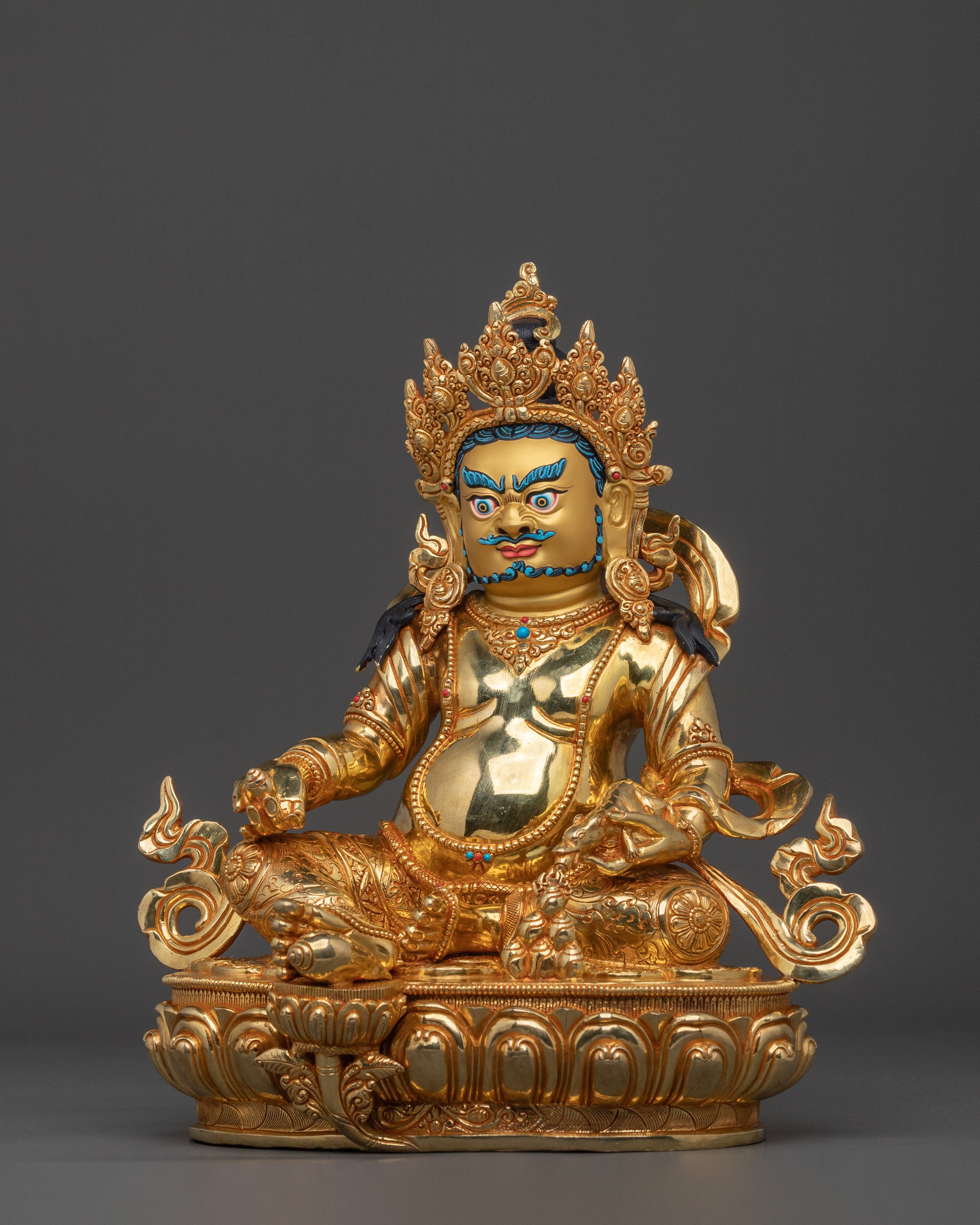 Dzambhala Statue | Handcrafted Golden Figurine