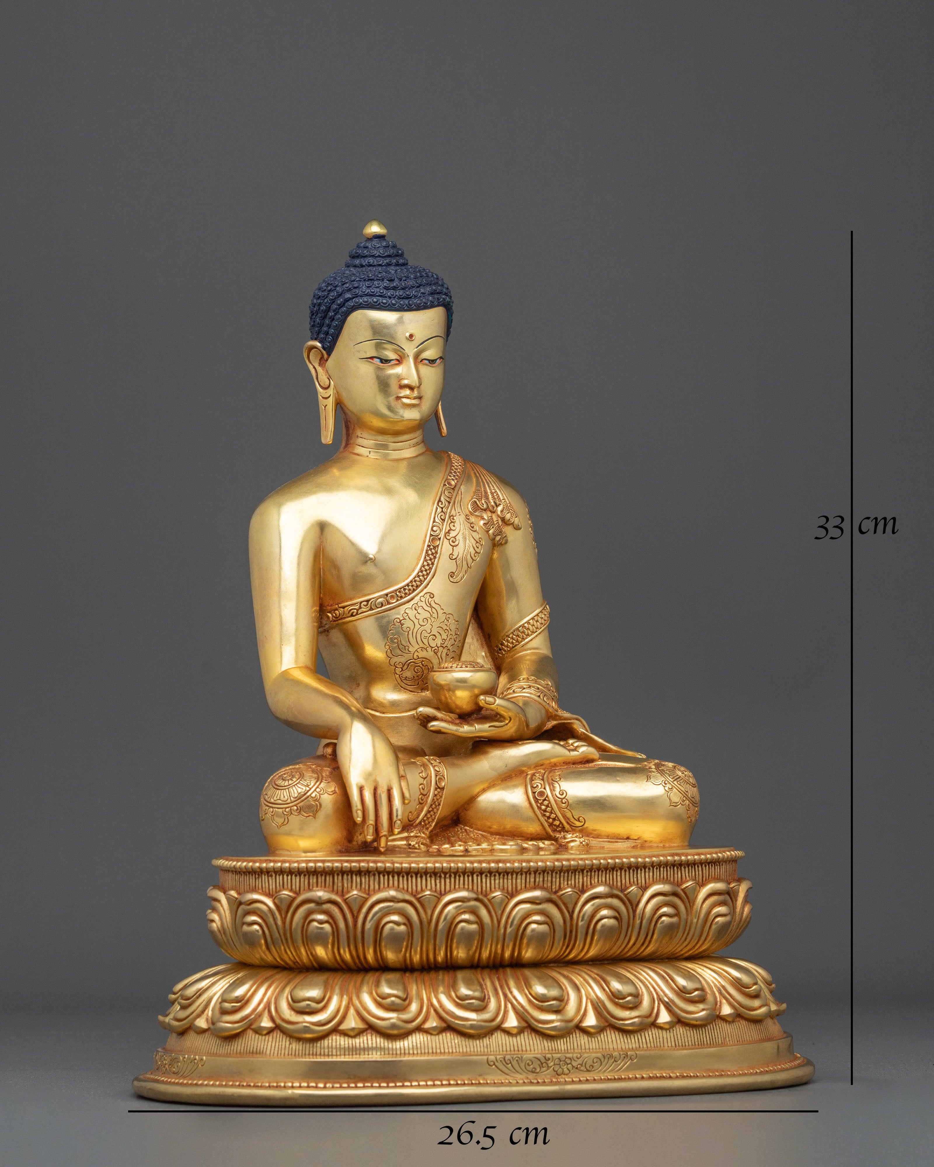 Traditional Buddhist Altar Statue of Shakyamuni Buddha