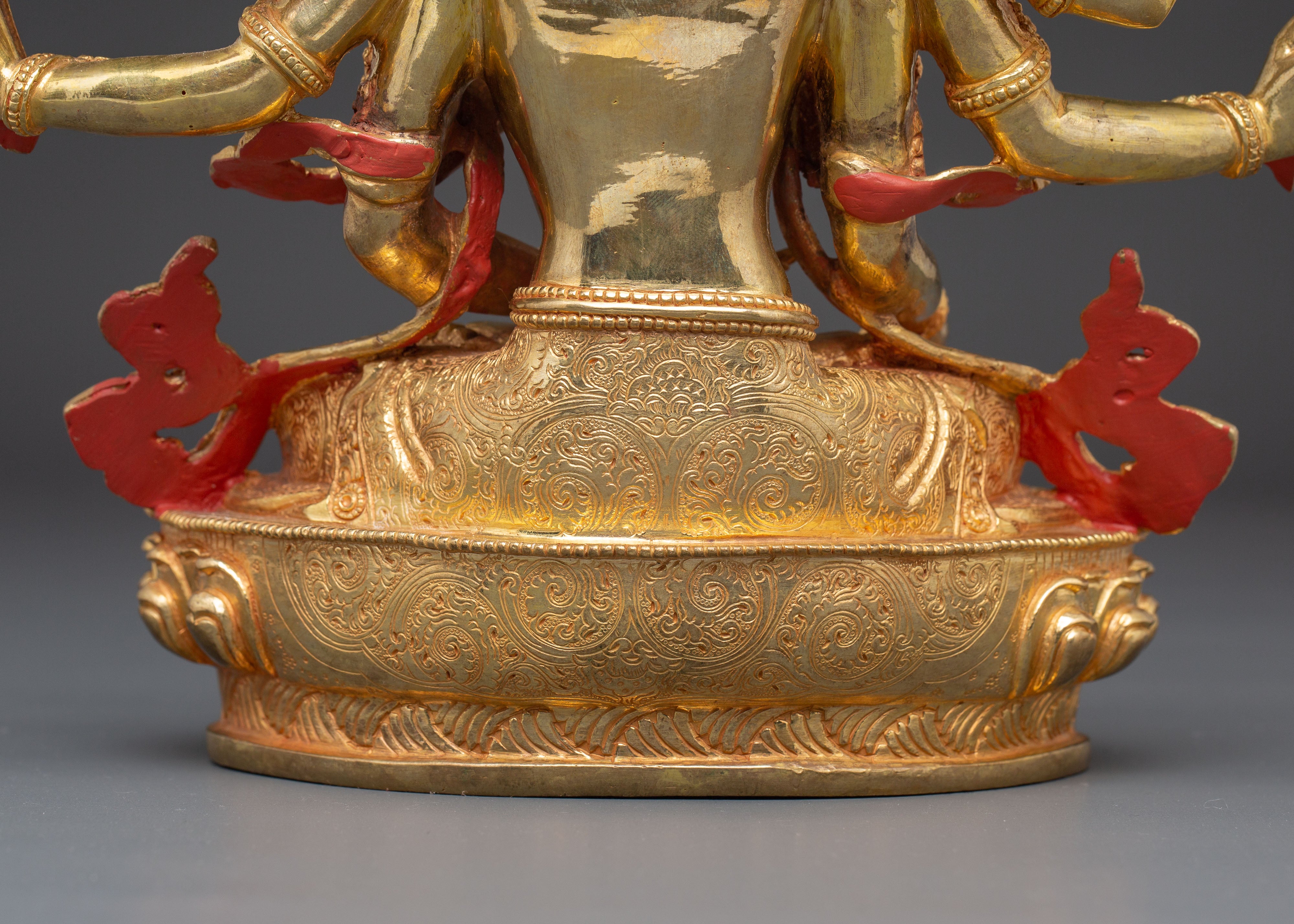 Namgyalma: Golden Handmade Statue | 24K Gold Gilded for Meditation