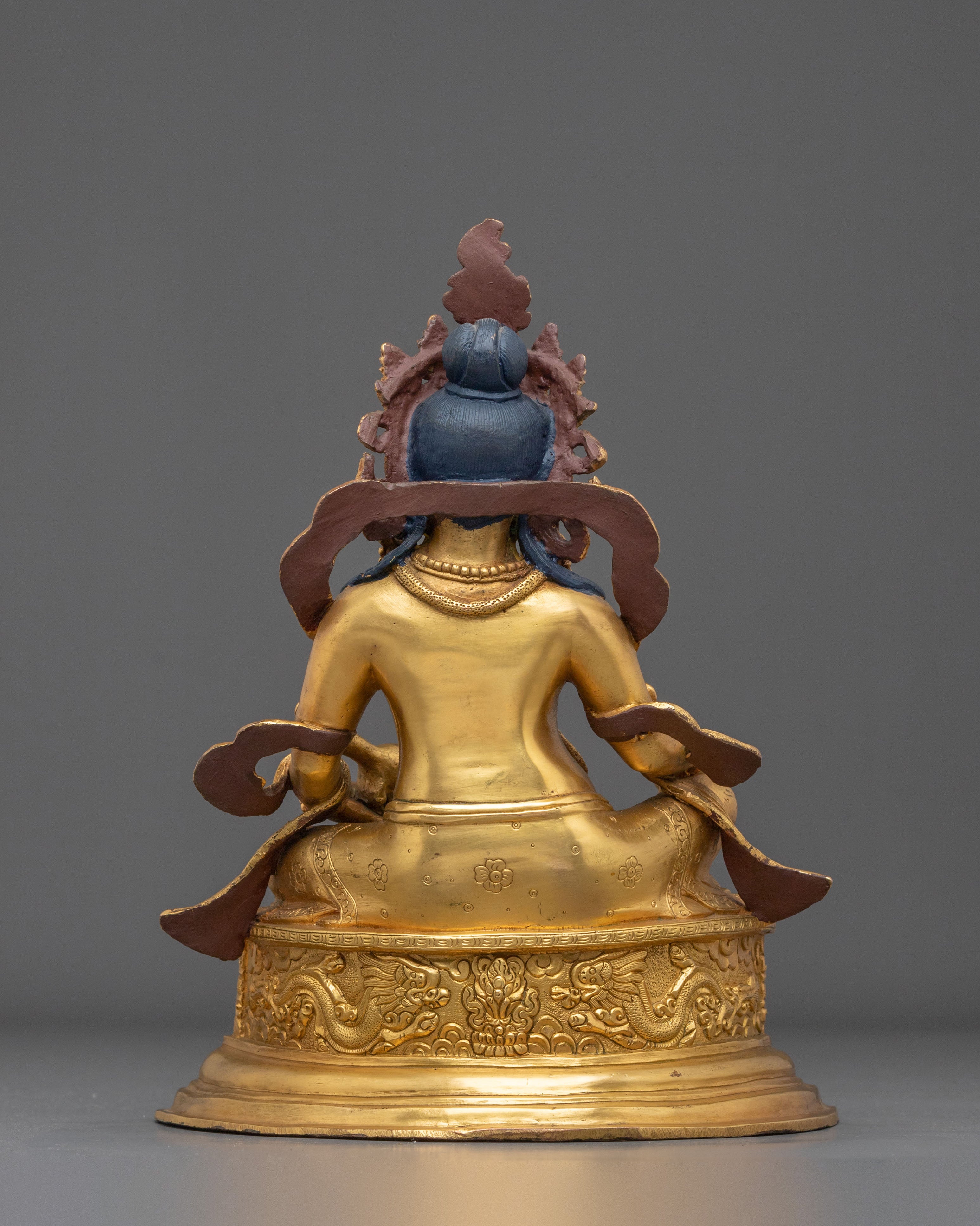 Jambhala Statue | Handcrafted Copper Gold Gilded Figurine