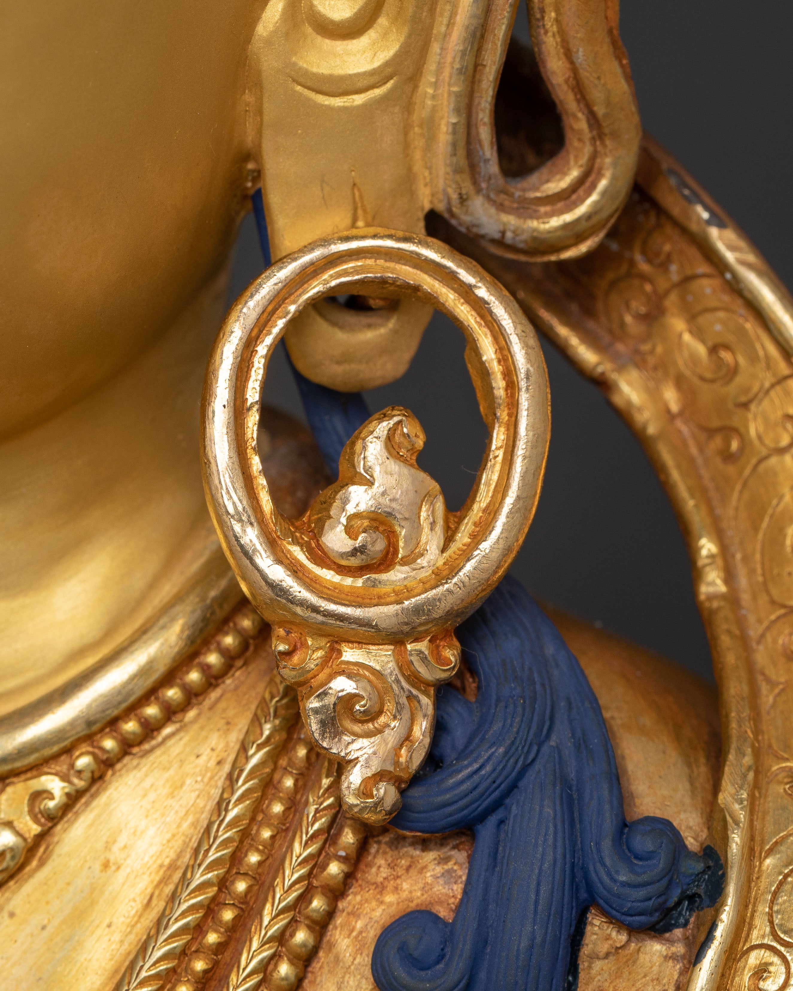 Golden Handmade Statue of Bodhisattva Amitayus | Buddhist Artwork