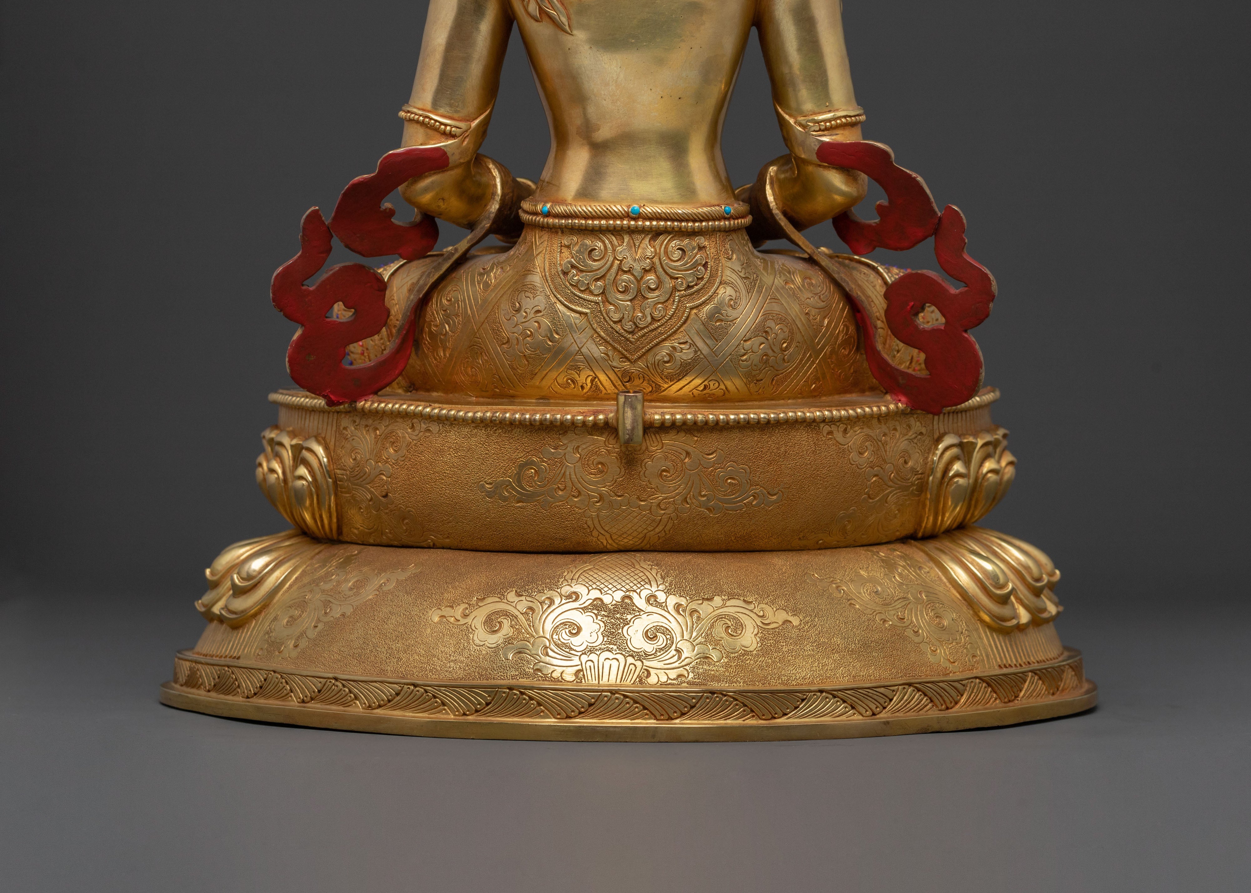Amitayus Statue | Exquisite 24K Gold Gilded Idol