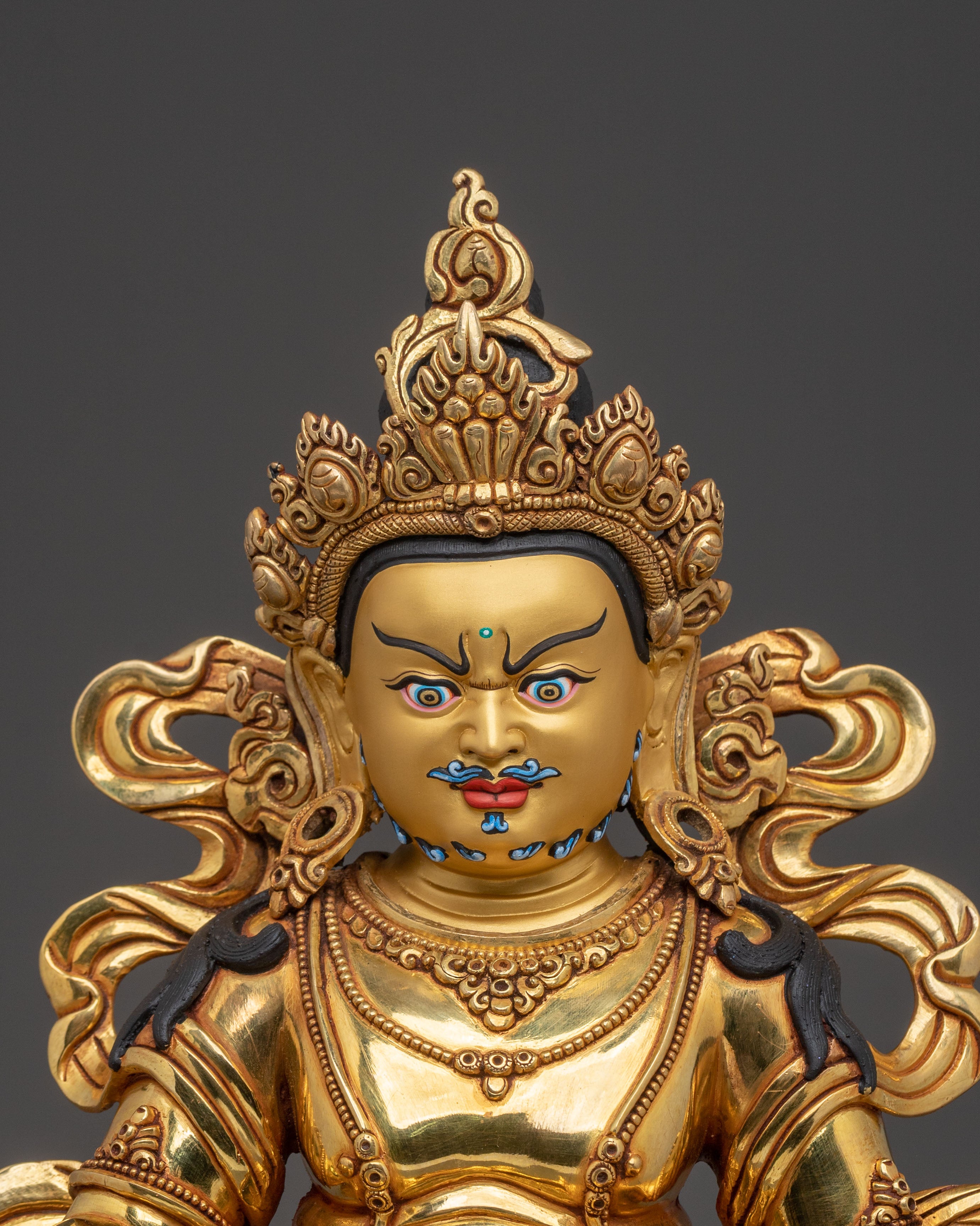 Dzambhala Sacred Statue | 24K Gold Gilded