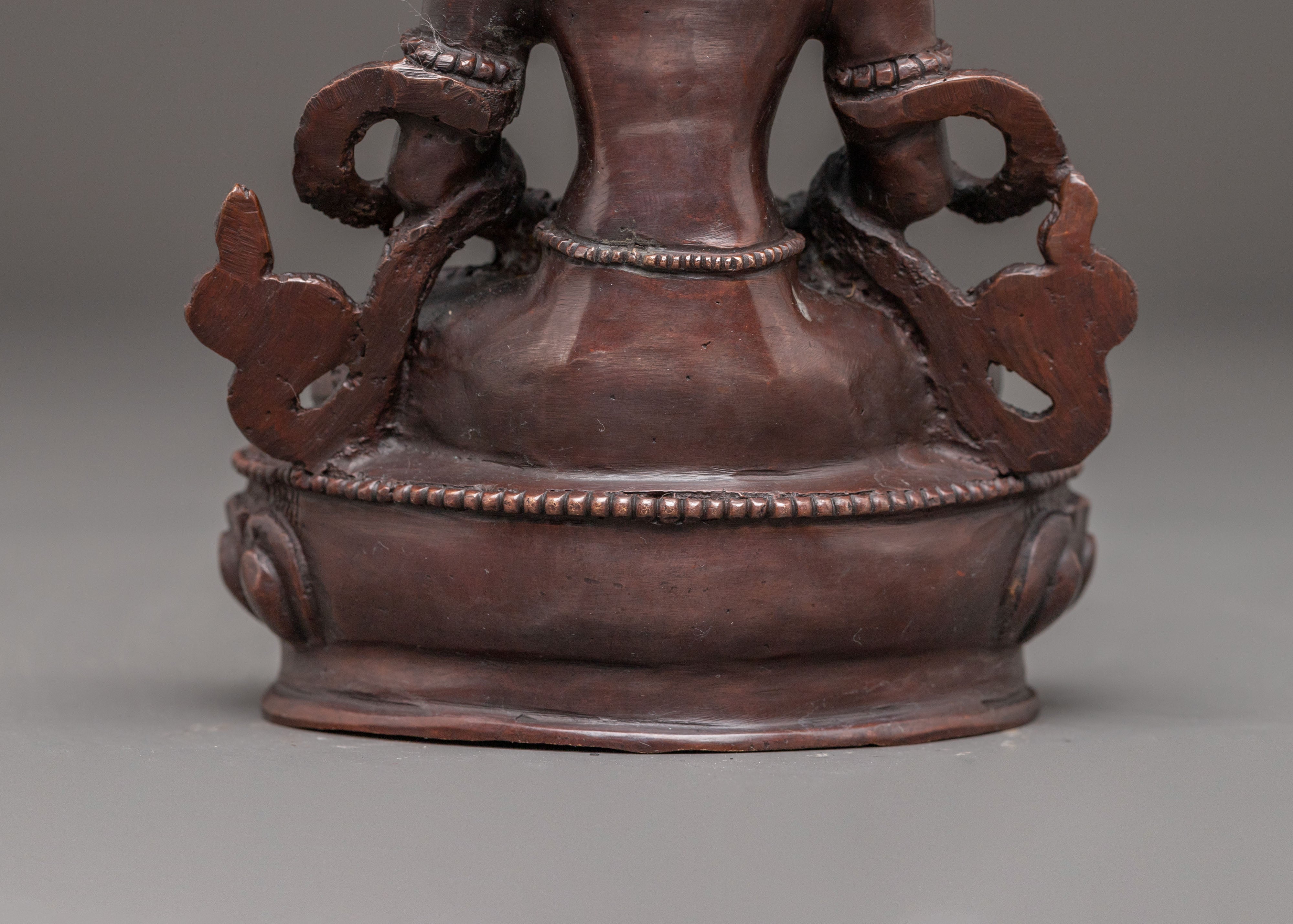 Handmade Amitayus Oxidized Copper Statue | Buddha of Infinite Life