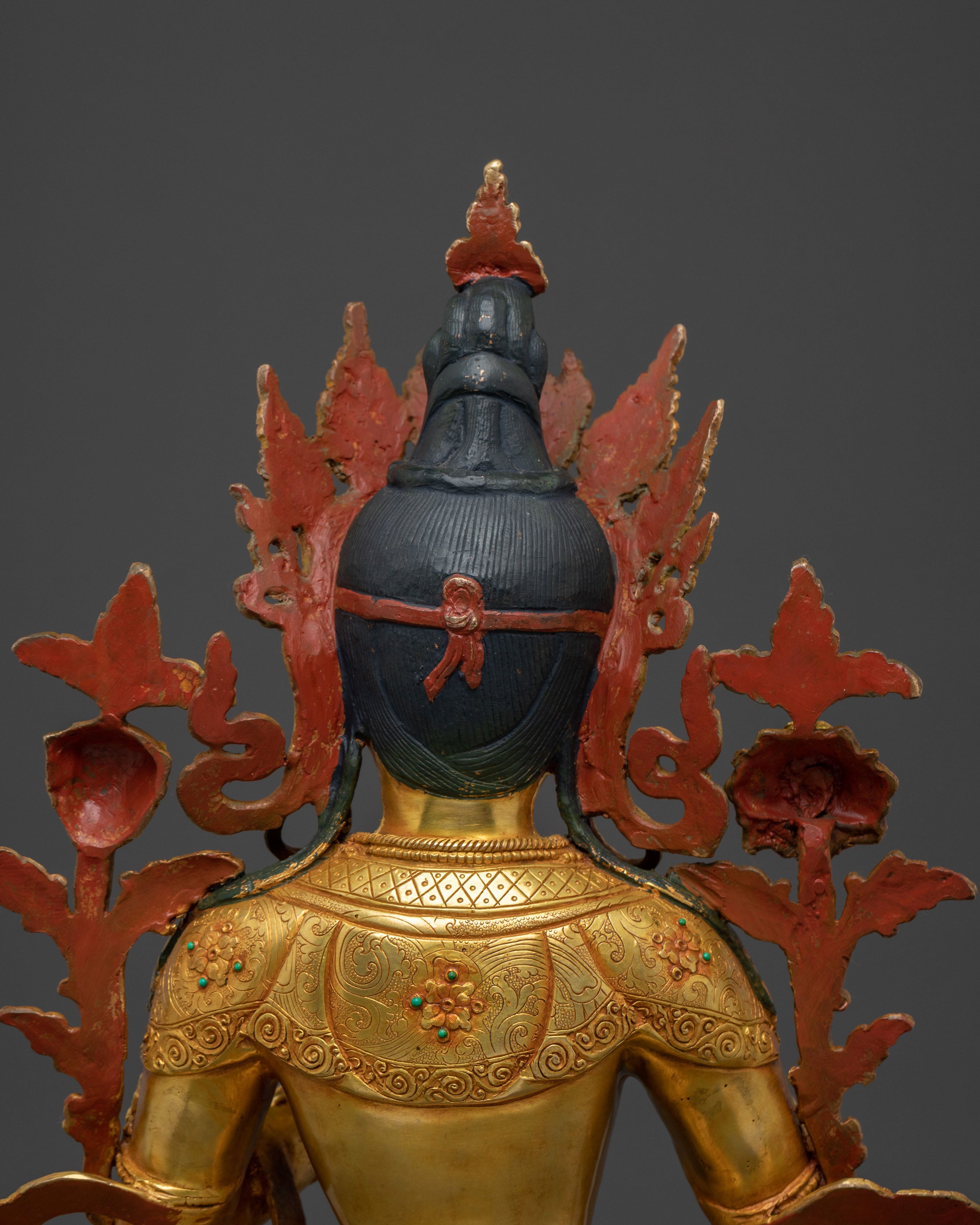 Green Tara Golden Statue | Spiritual Guardian