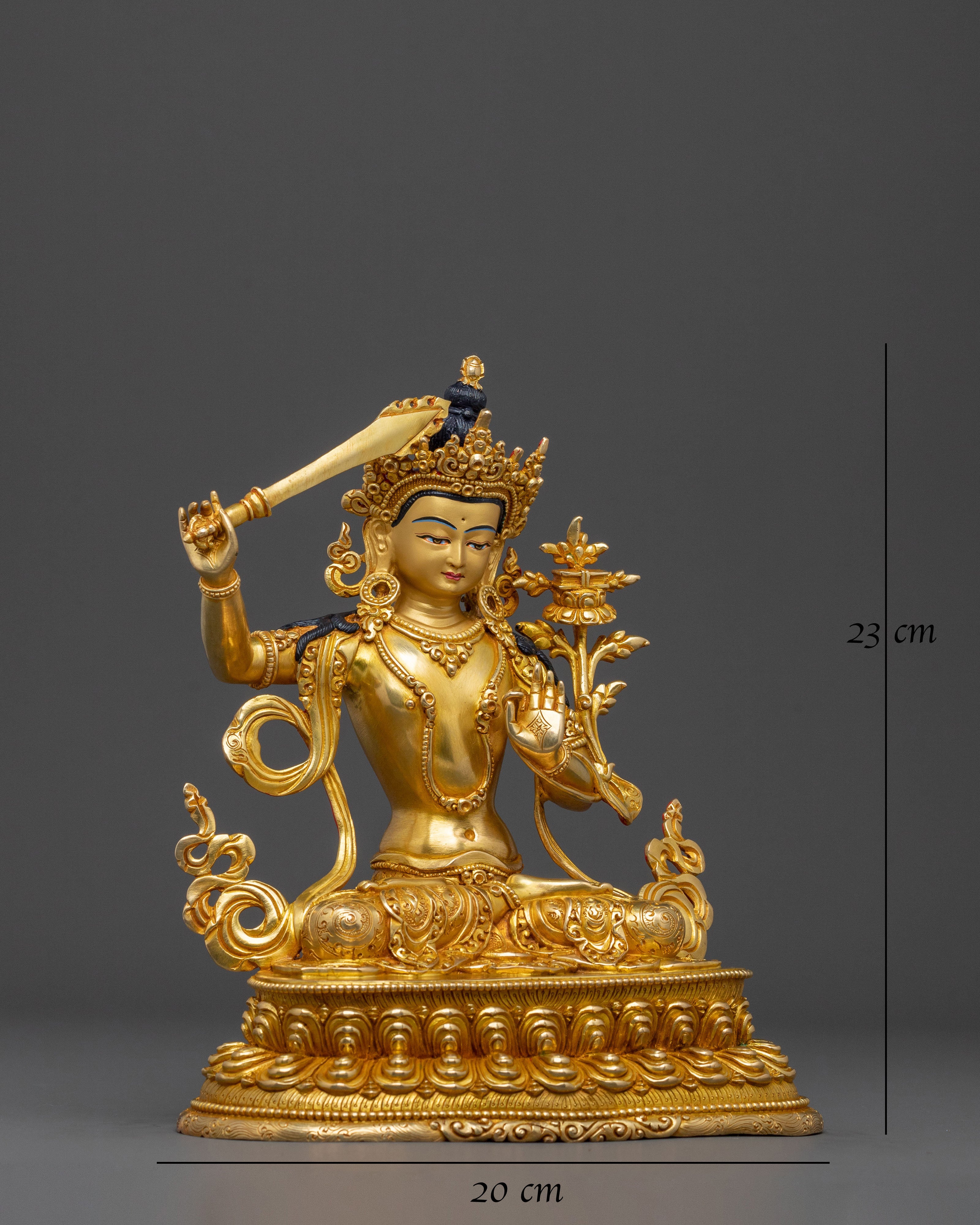 Manjushri Bodhisattva Wisdom Statue | Buddhist Sacred Altar Decor