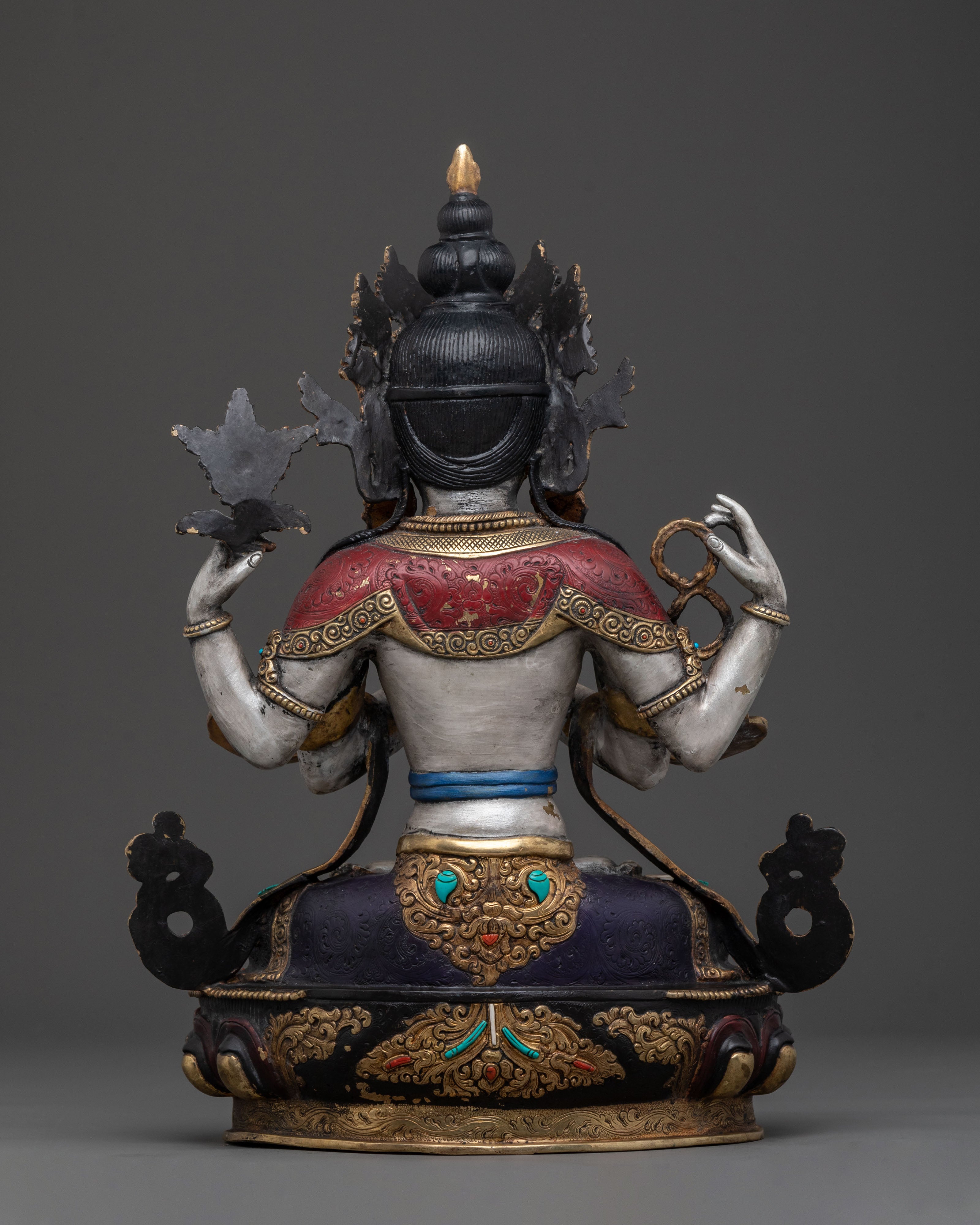 Traditional Himalayan Figurine of Chenrezig
