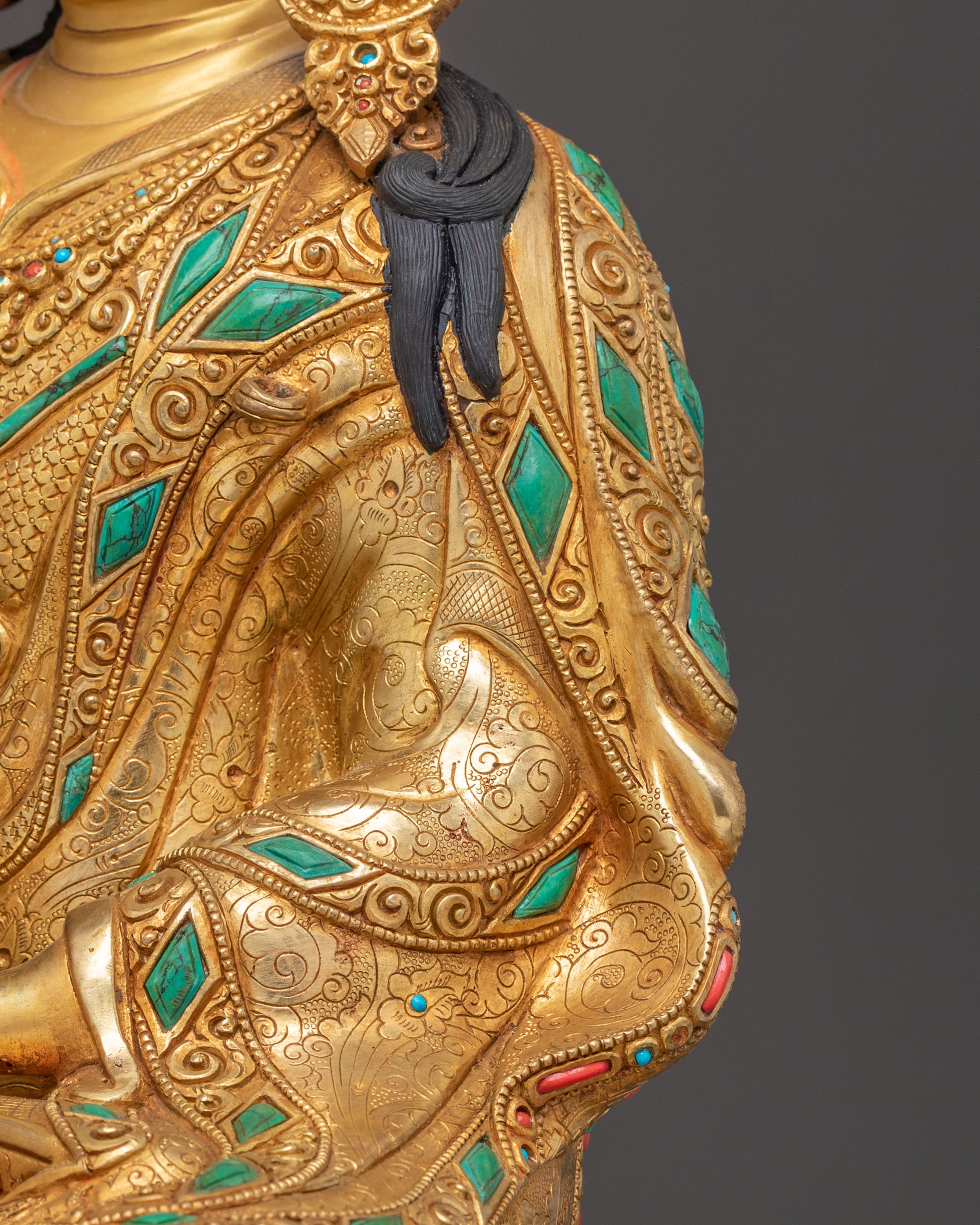 Blessing Guru Tsokye Dorje Statue | Radiant Gilded Masterpiece