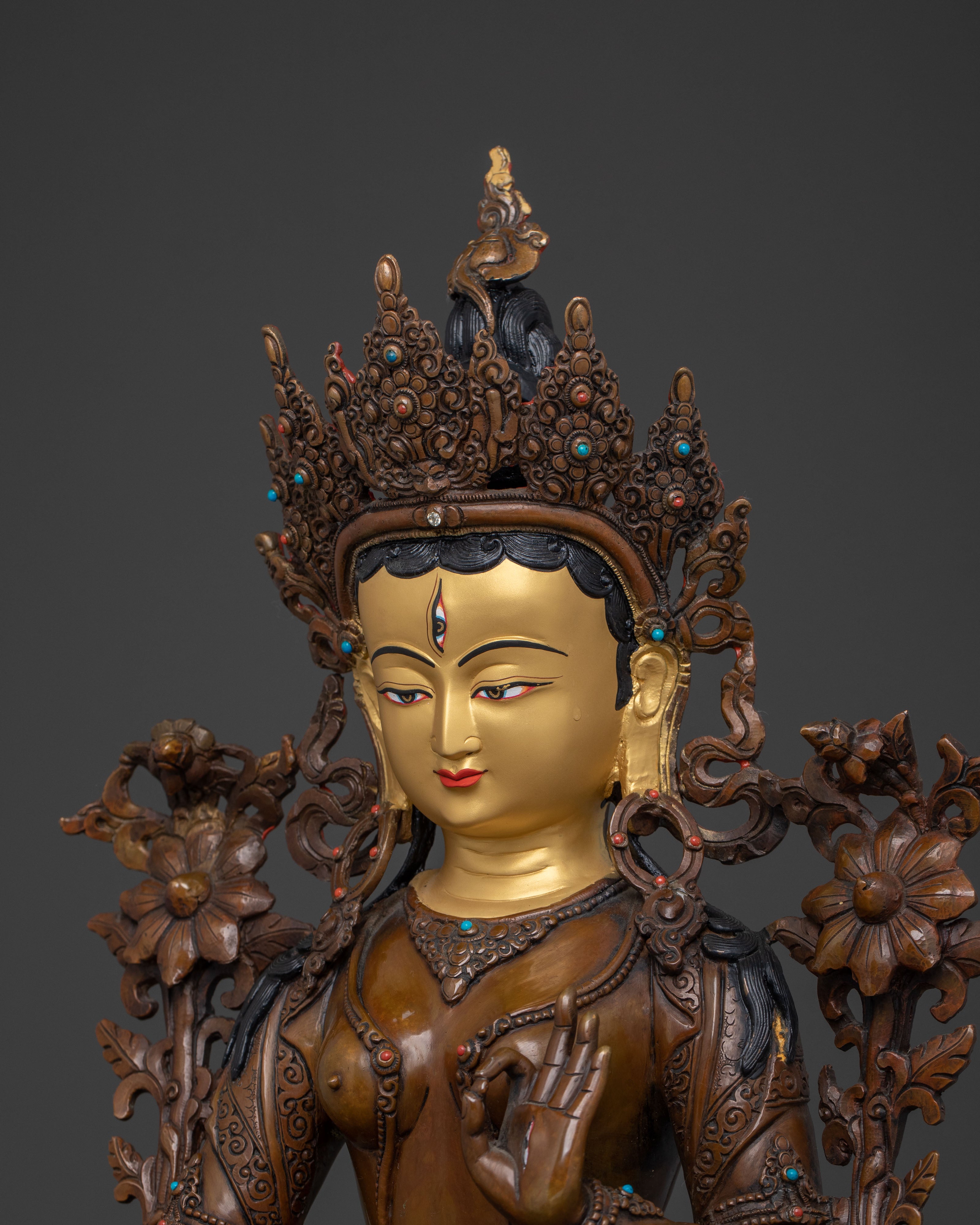 White Tara Meditation Statue | Goddess of Longevity