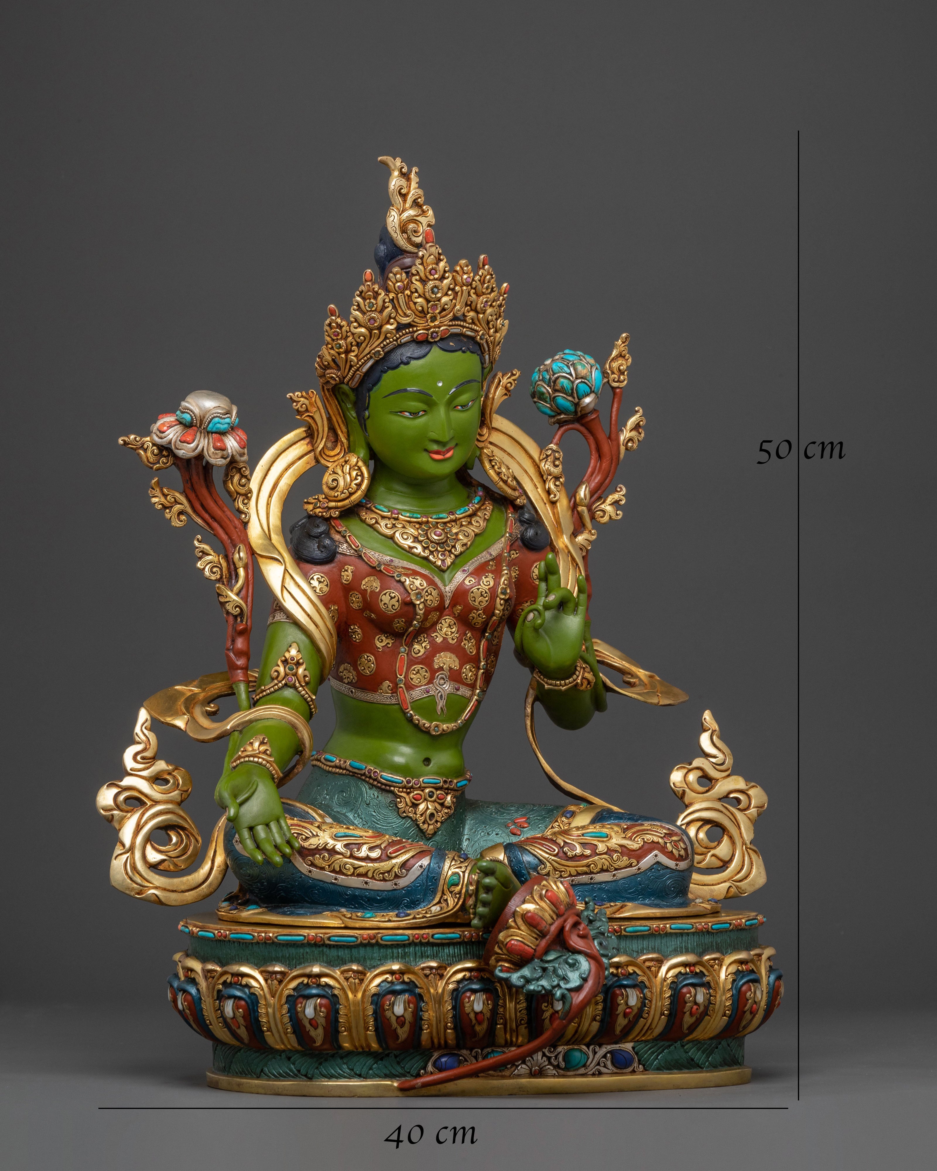 Green Tara Compassion Buddha Sculpture