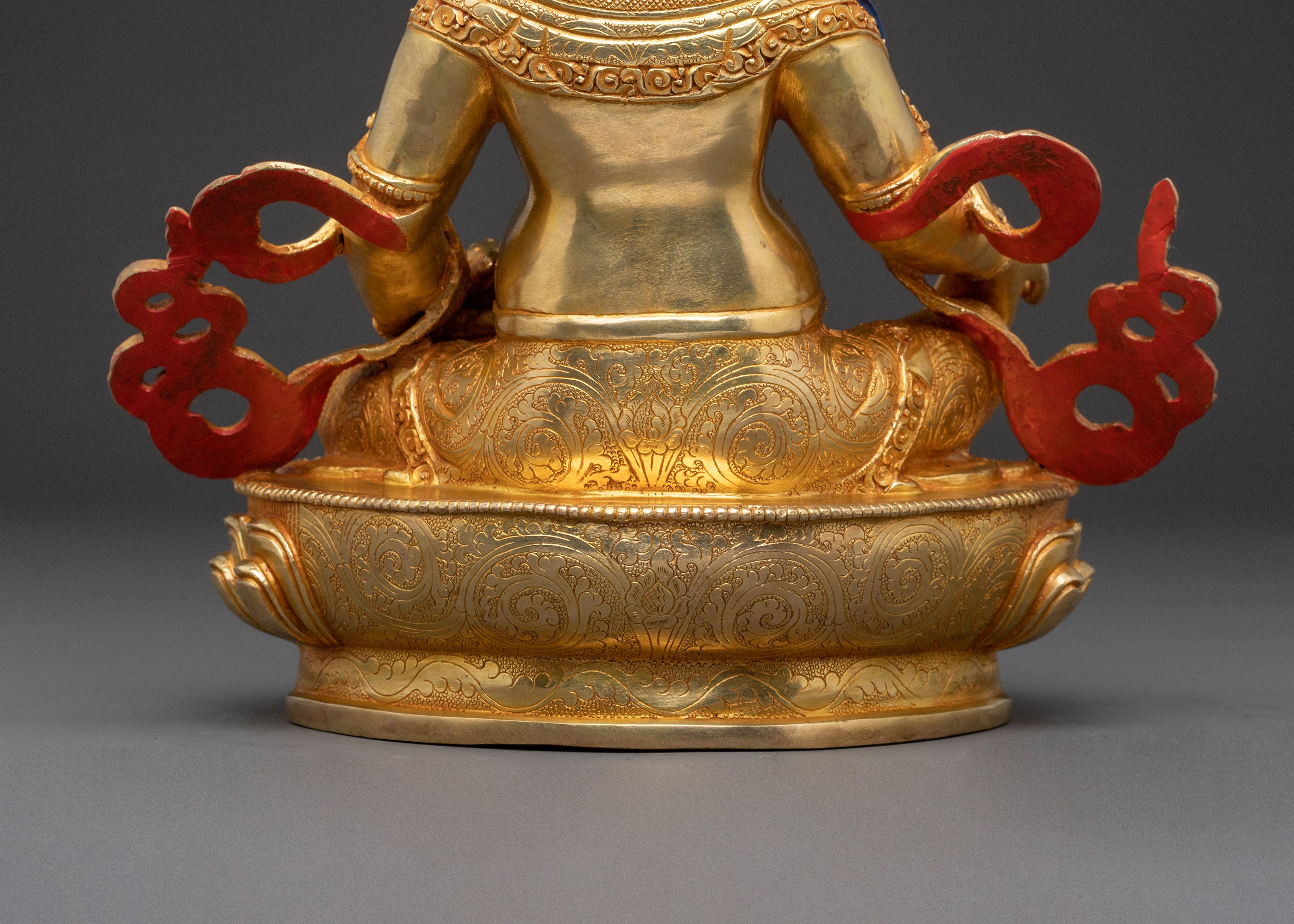 Dzambhala Statue Guardian of Wealth – Hand-Gilded Serenity